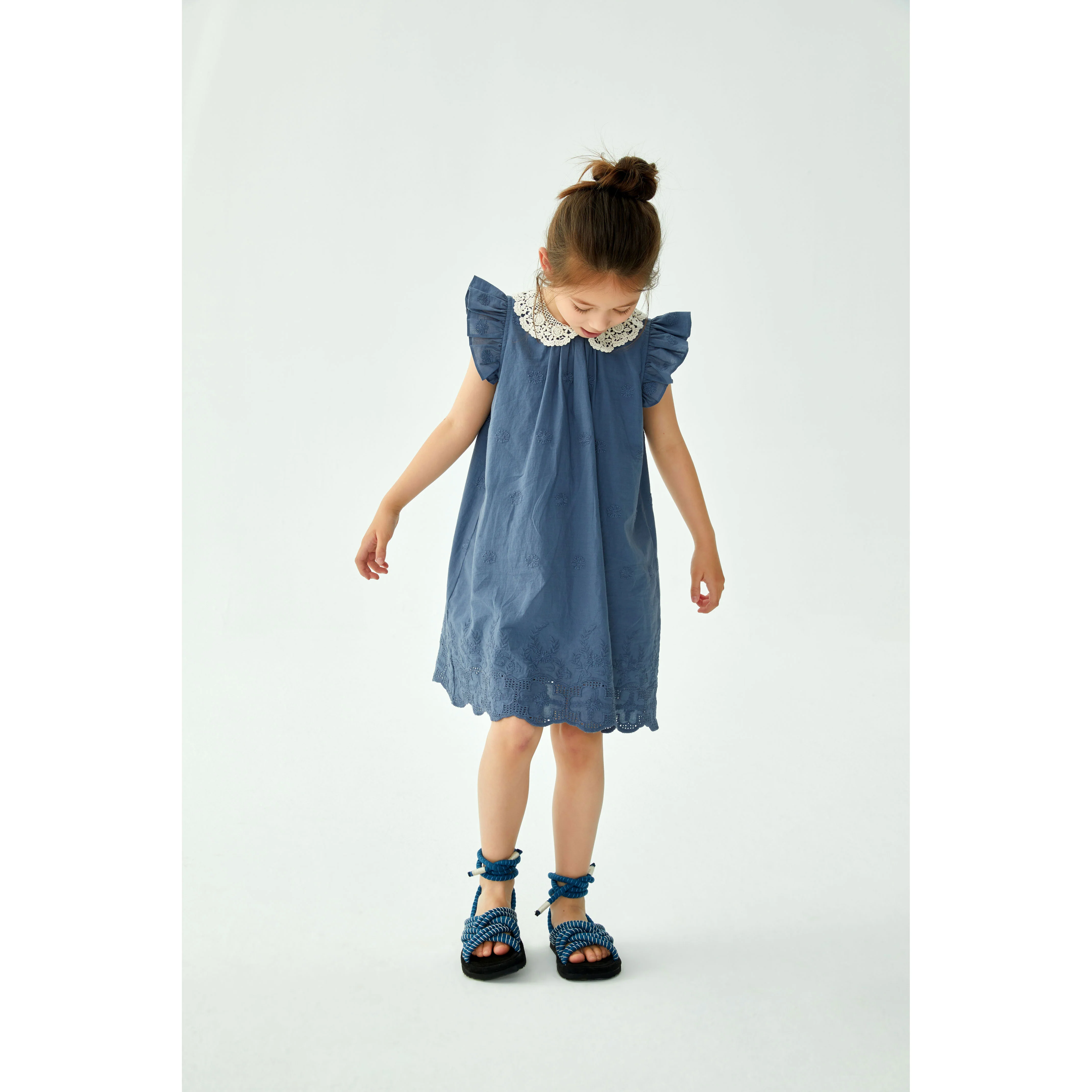 Cera Una Volta Dusty Blue Antonella Dress - Image 2