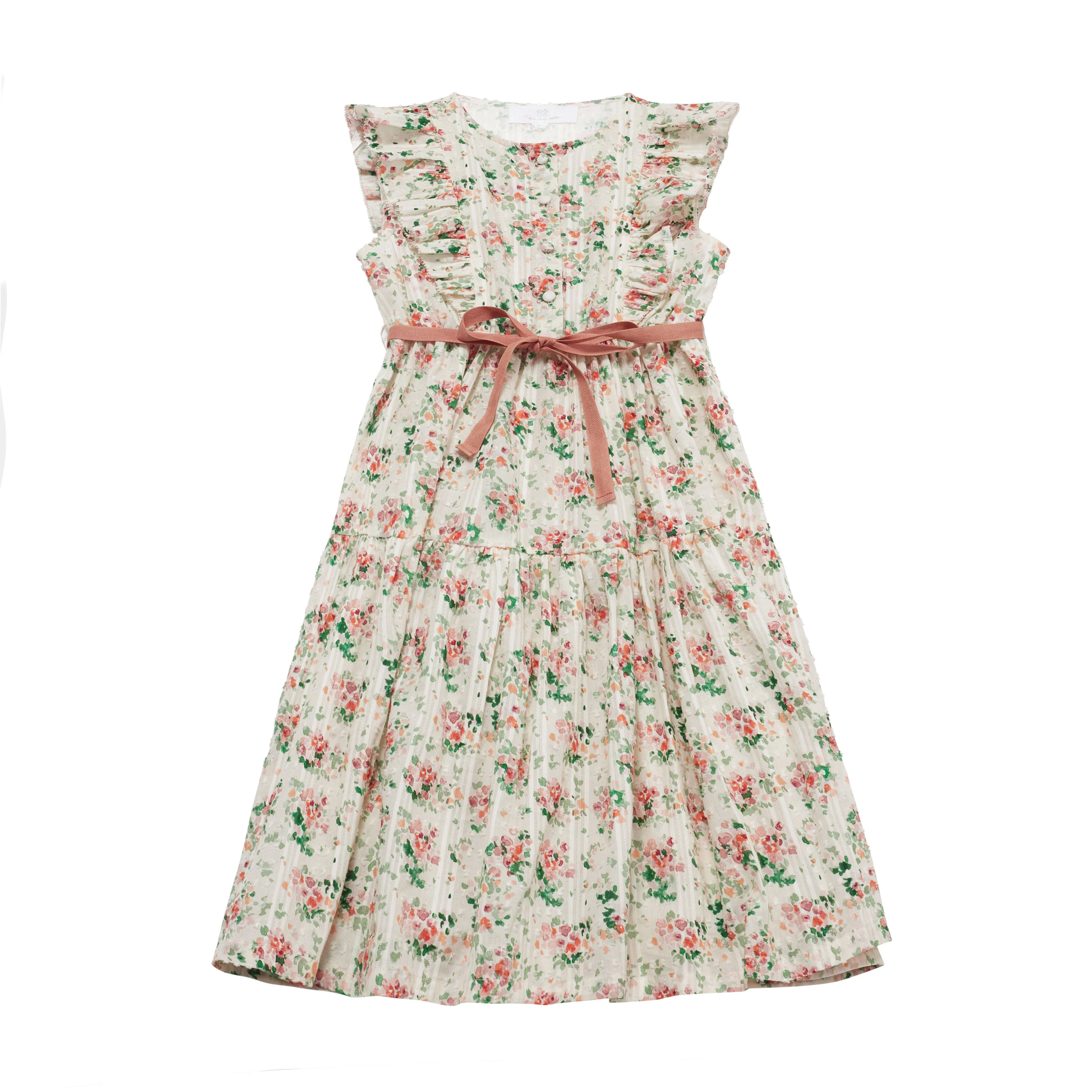 Cera Una Volta Pink Flower Bella Dress