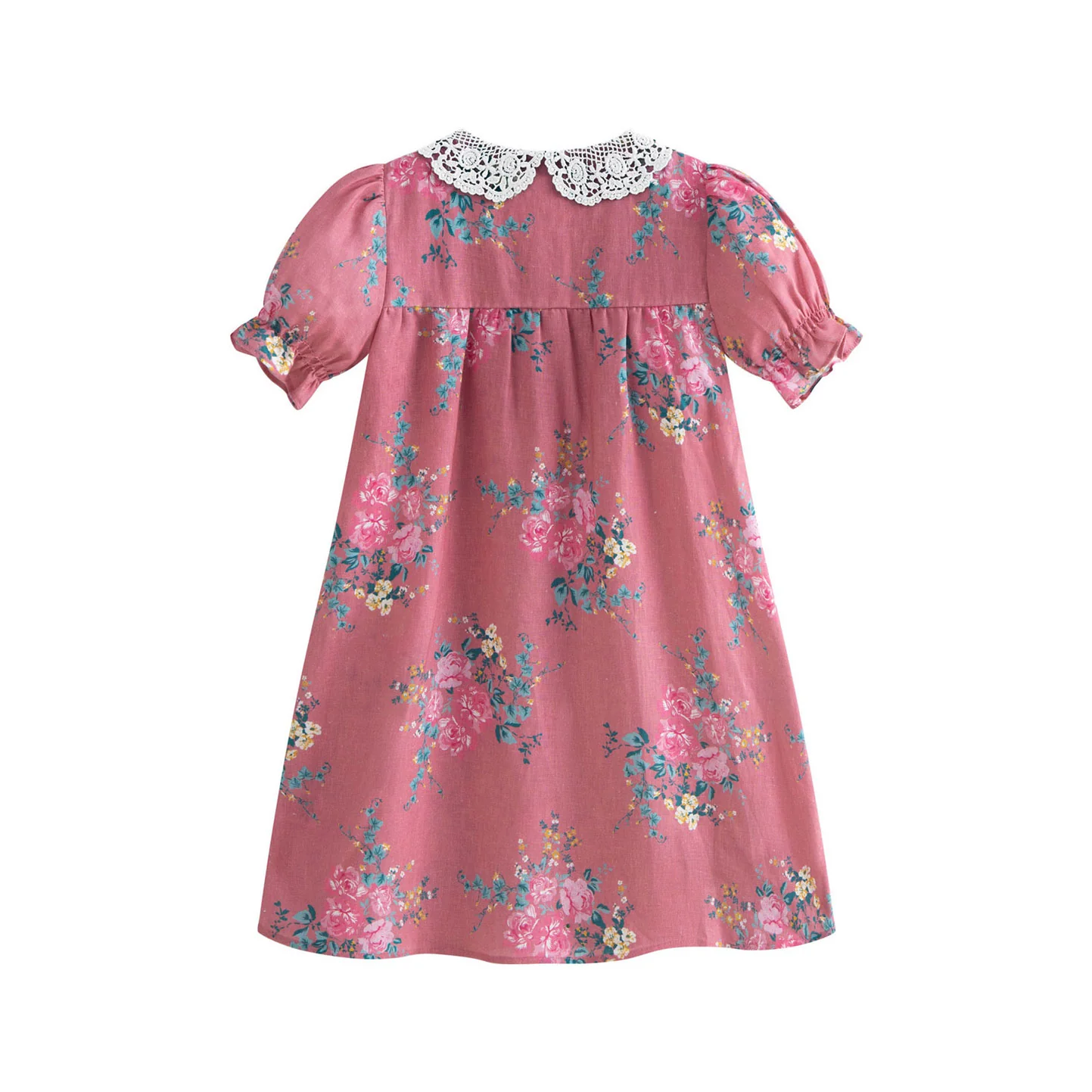Cera Una Volta Pink Flowers Loredana Dress - Image 2