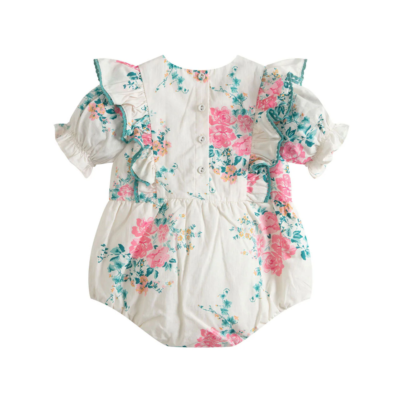Cera Una Volta Pink Roses Nina Romper - Image 2