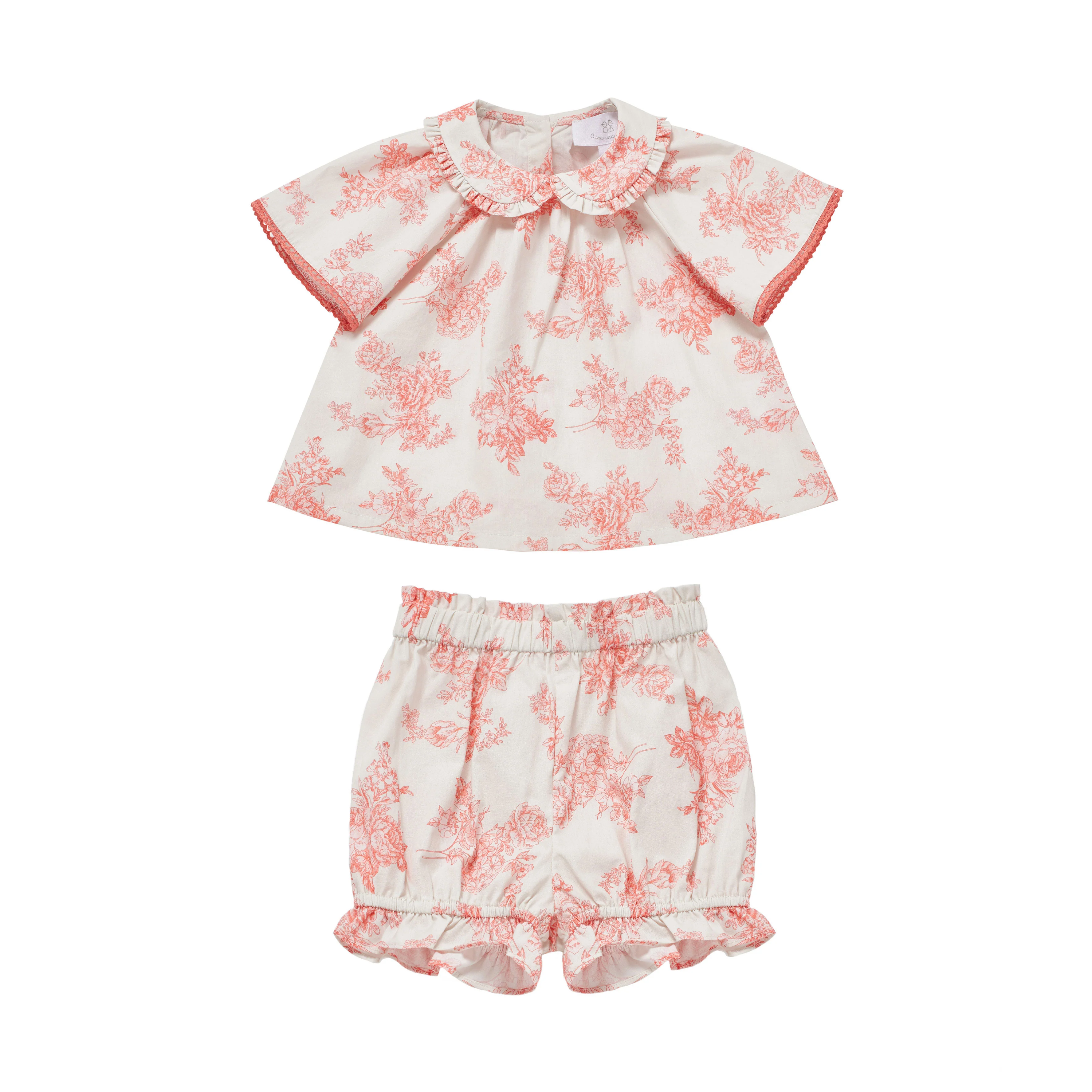 Cera Una Volta Pink Toile De Jouy Vienna Set