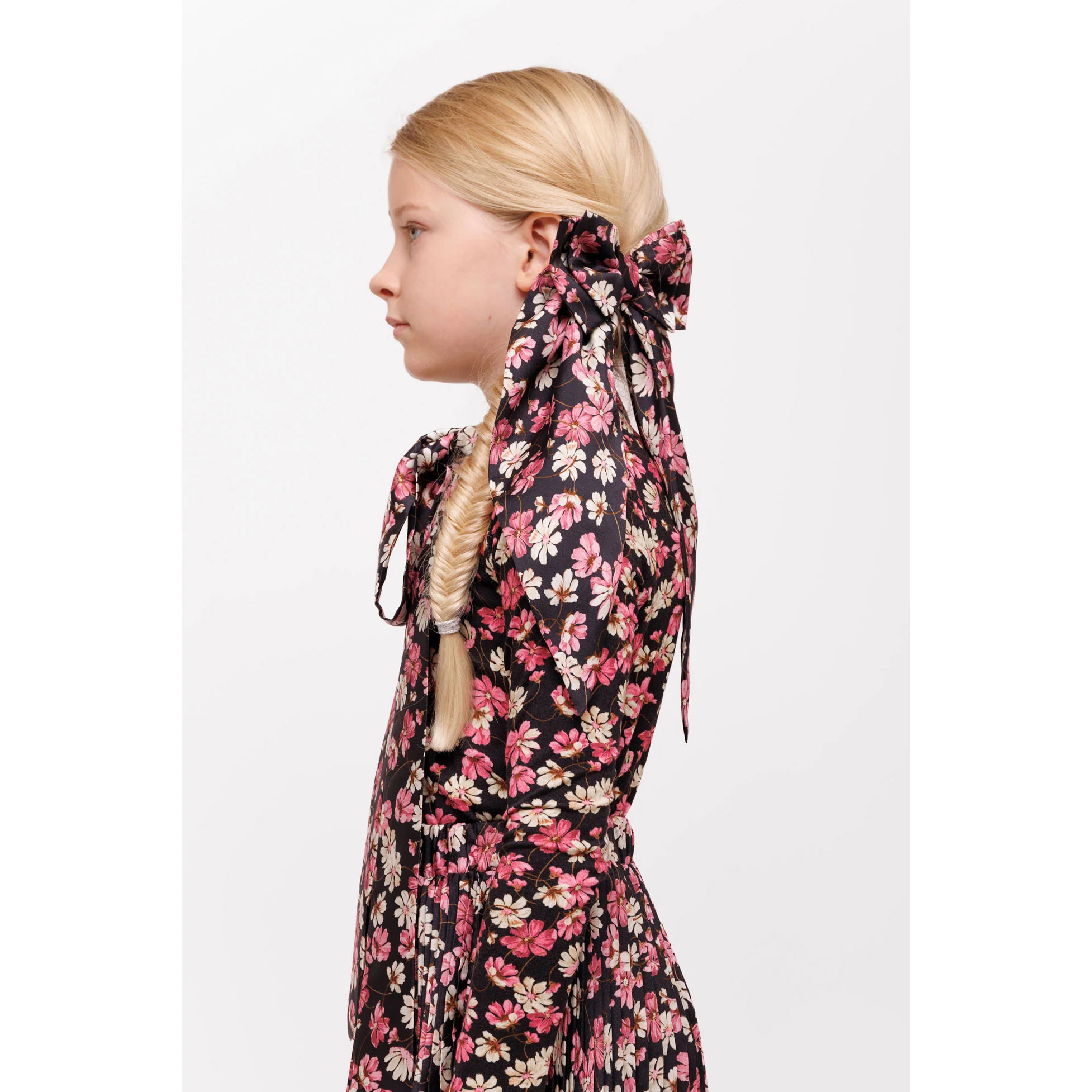 Christina Rohde Black/Pink Ditsy Floral Skirt - Image 3
