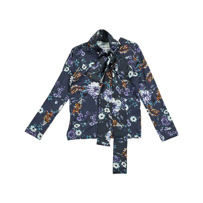 Christina Rohde Blue Floral Blouse