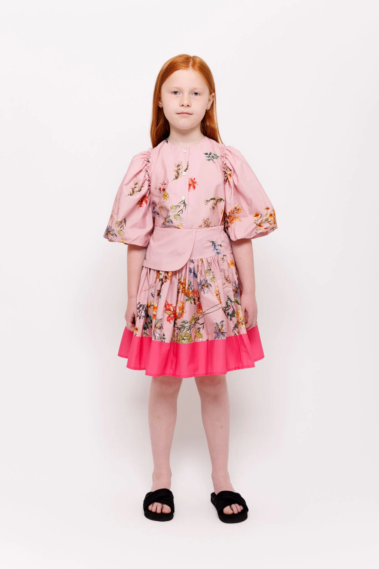 Christina Rohde Light Pink Floral Skirt - Image 2