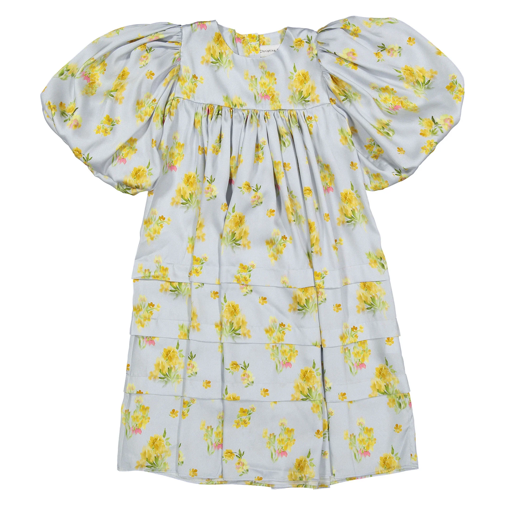 Christina Rohde Sky Blue Floral Dress