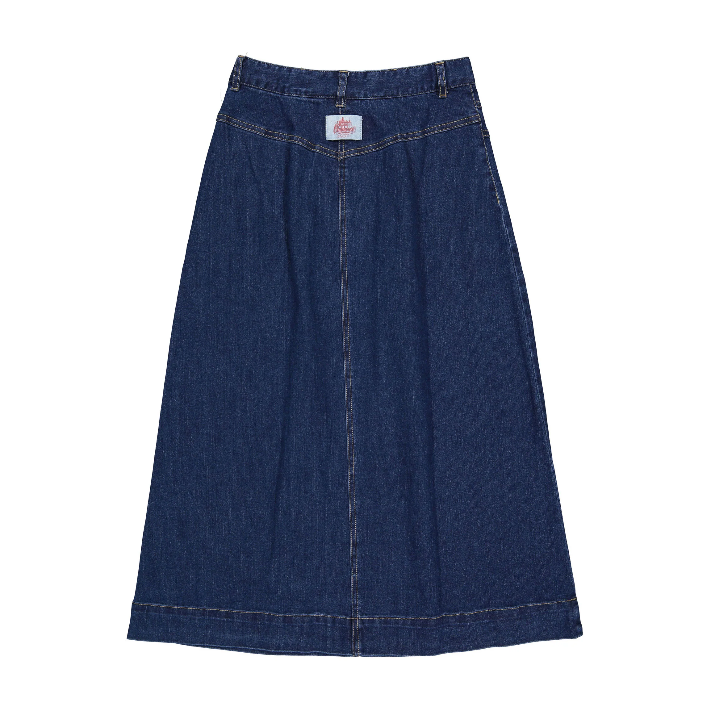 Clubhouse Blue Denim Stitched Maxi Skirt - Image 3