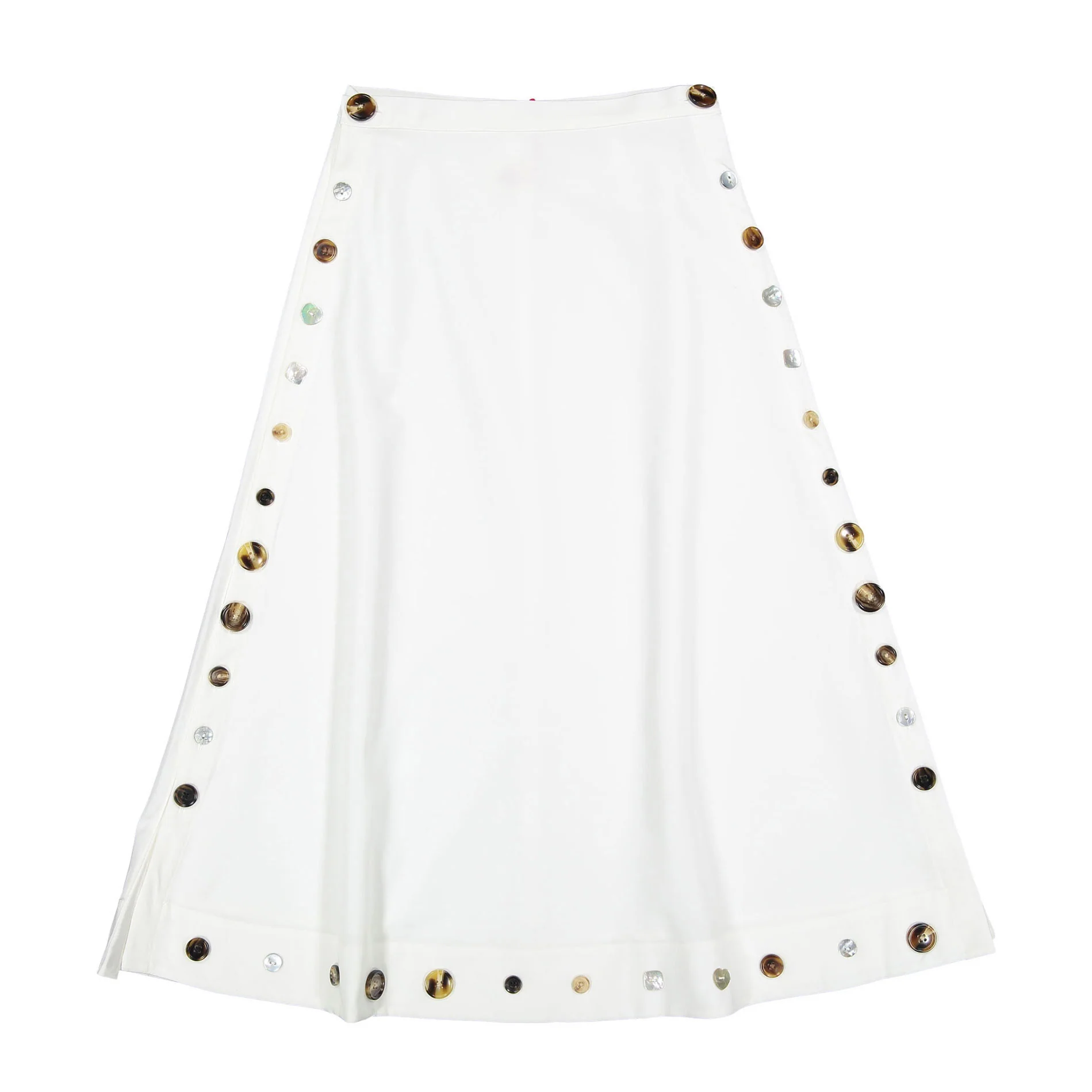 Clubhouse Ivory Button Skirt