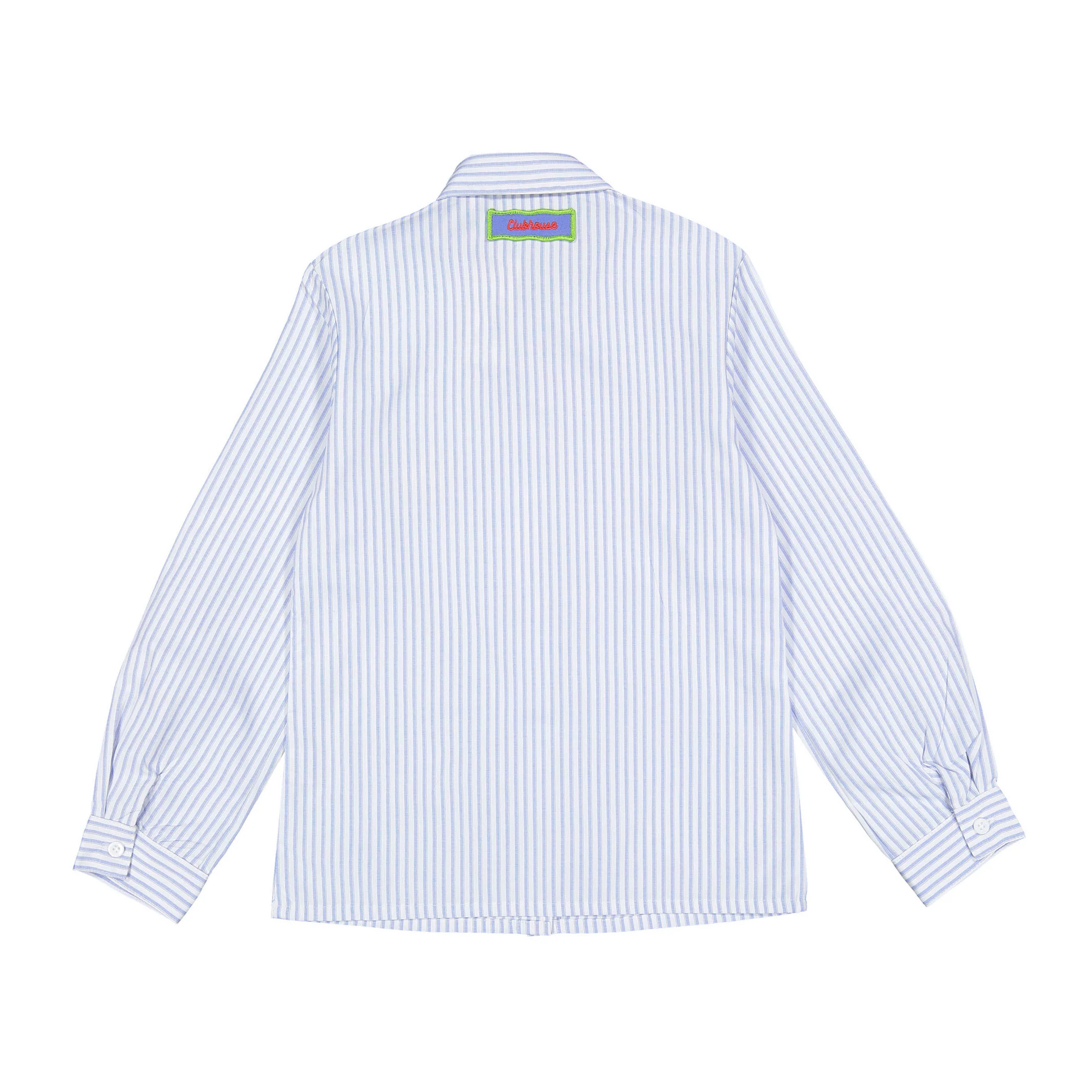 Clubhouse Blue Striped Embroidered Blouse - Image 2