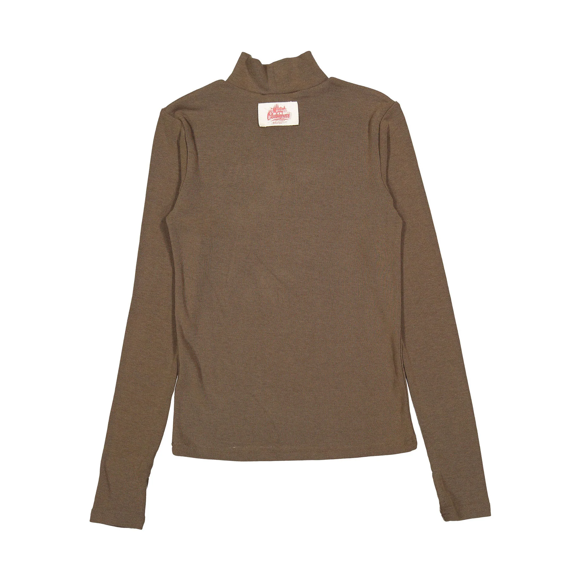 Clubhouse Mocha Shoe Embroidered Turtleneck - Image 3