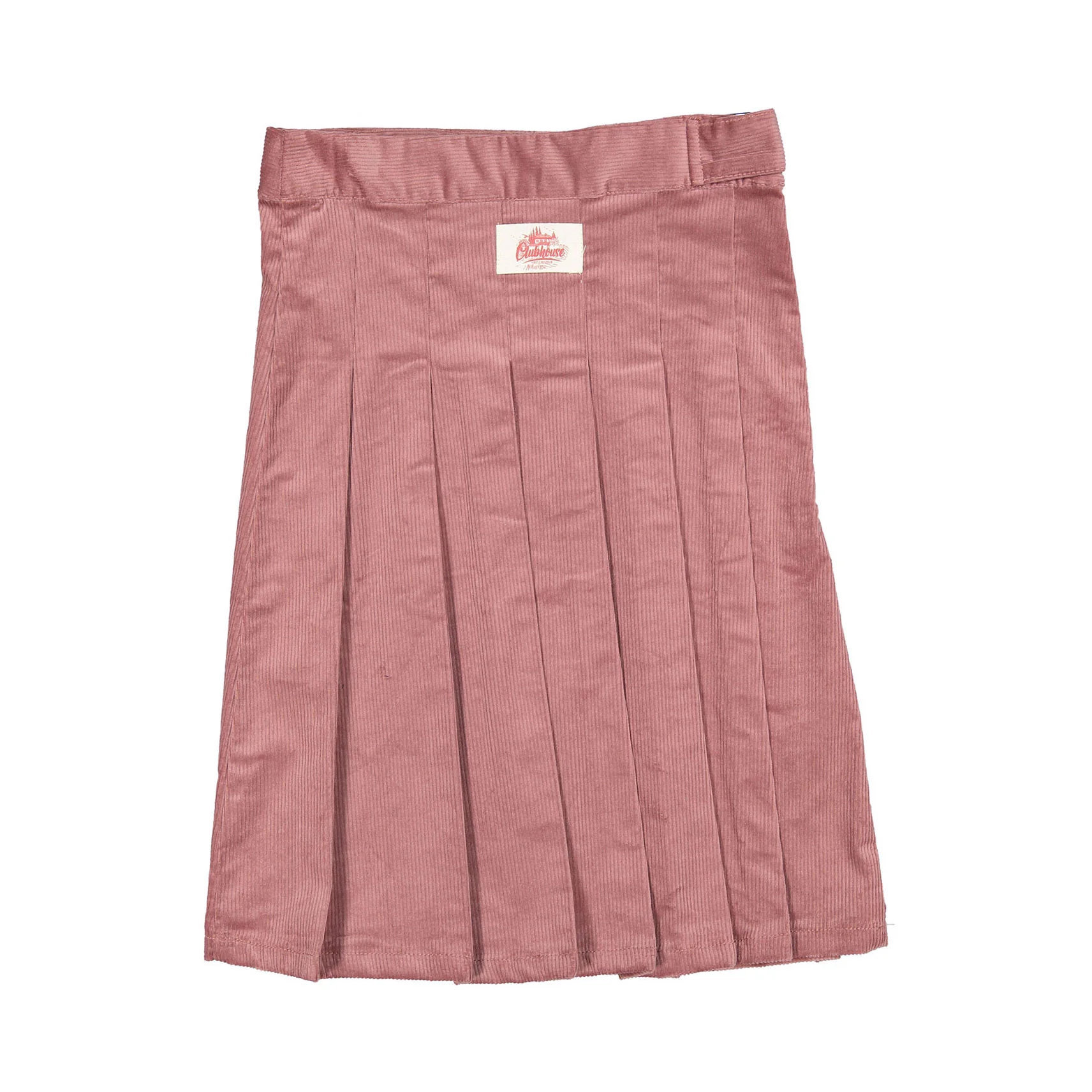 Clubhouse Pink Corduroy Belt Detail Pleated Skirt - Image 3