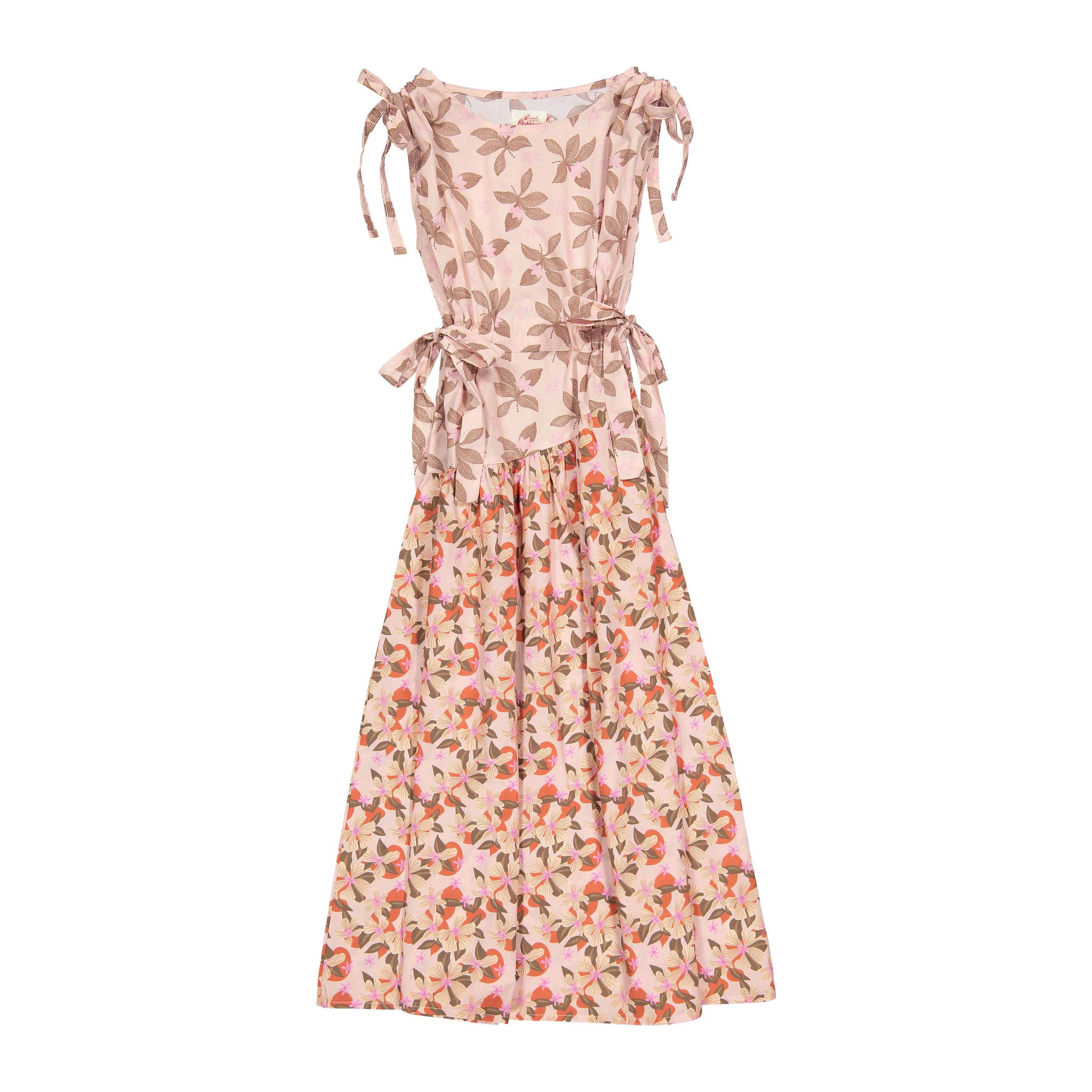 Clubhouse Pink Floral Leaf Tie Jumper