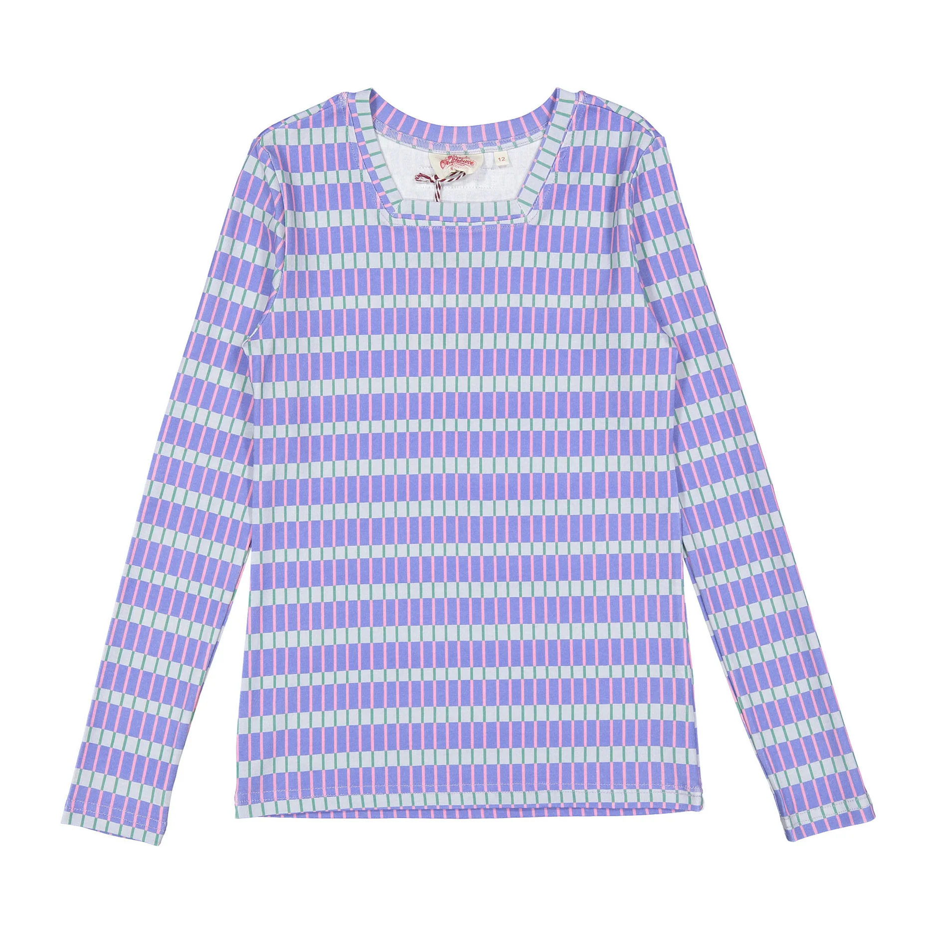 Clubhouse Purple Geometric Long Sleeve Tee