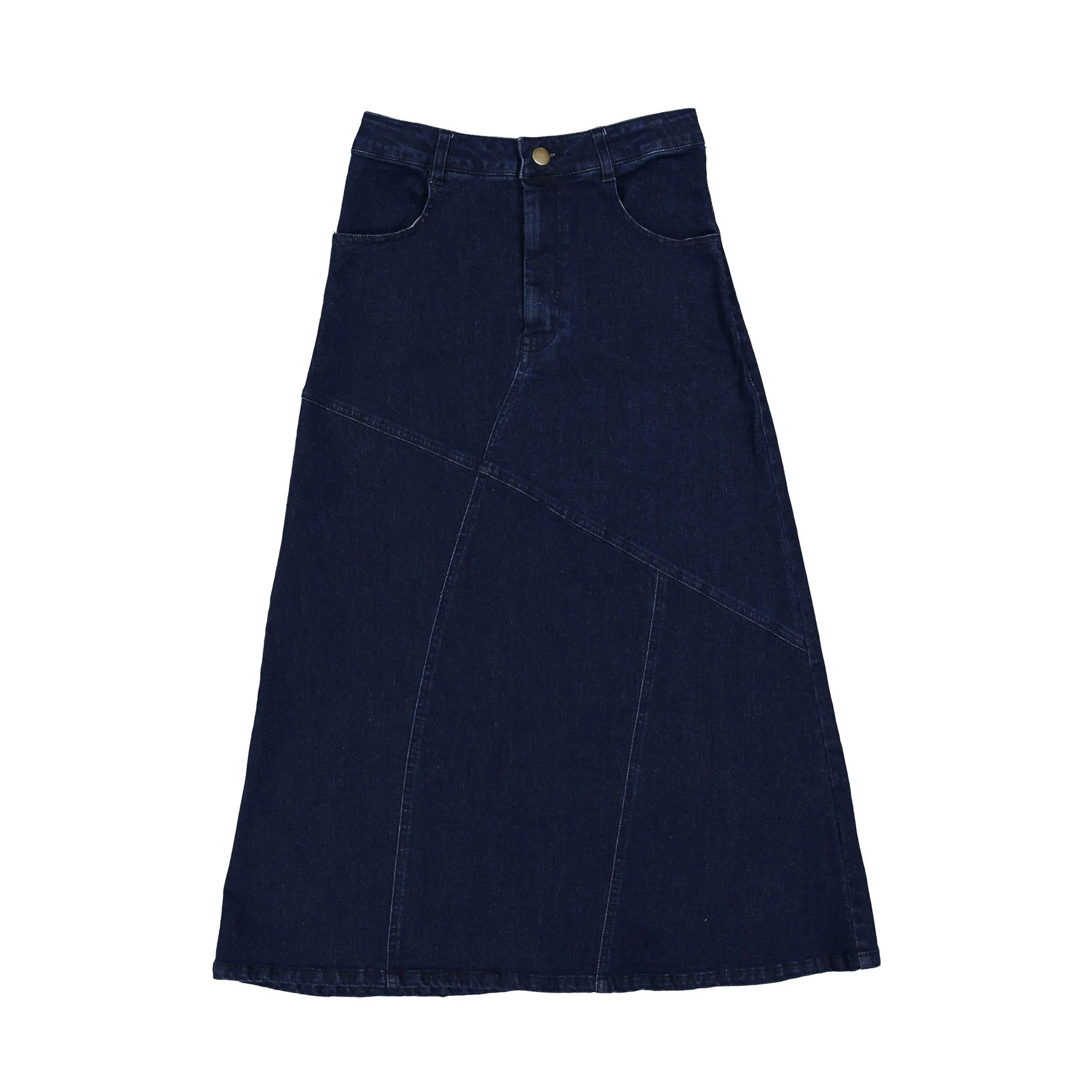 Clubhouse Seemed Denim Maxi Skirt