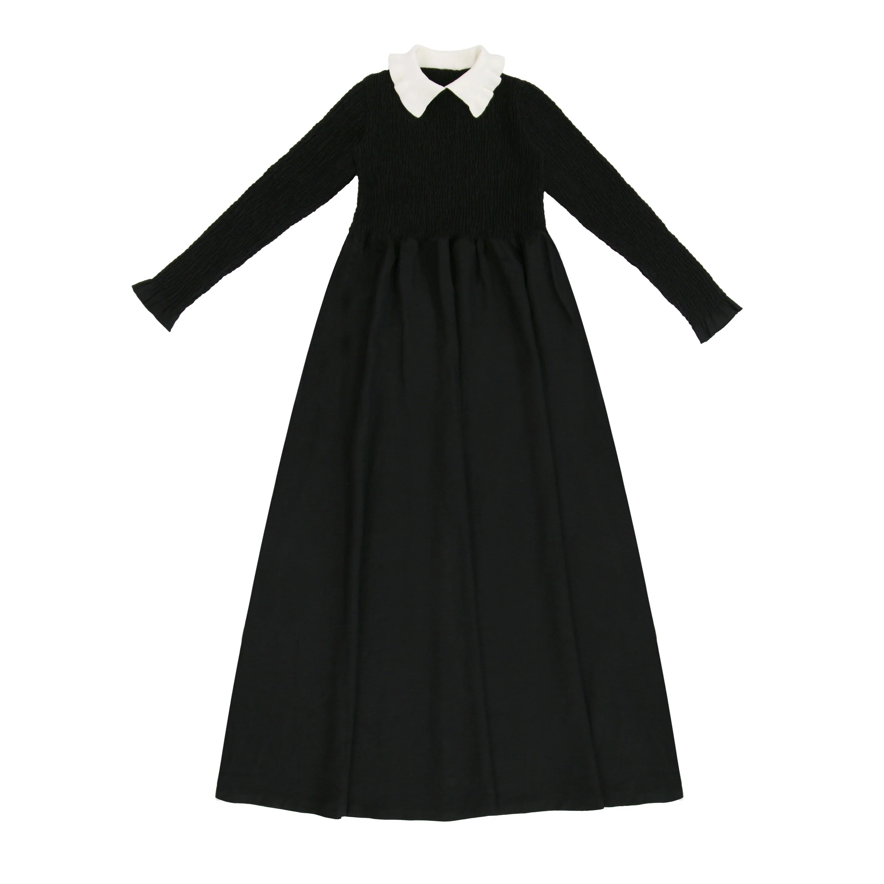 Coco Blanc Black Collared Maxi Dress
