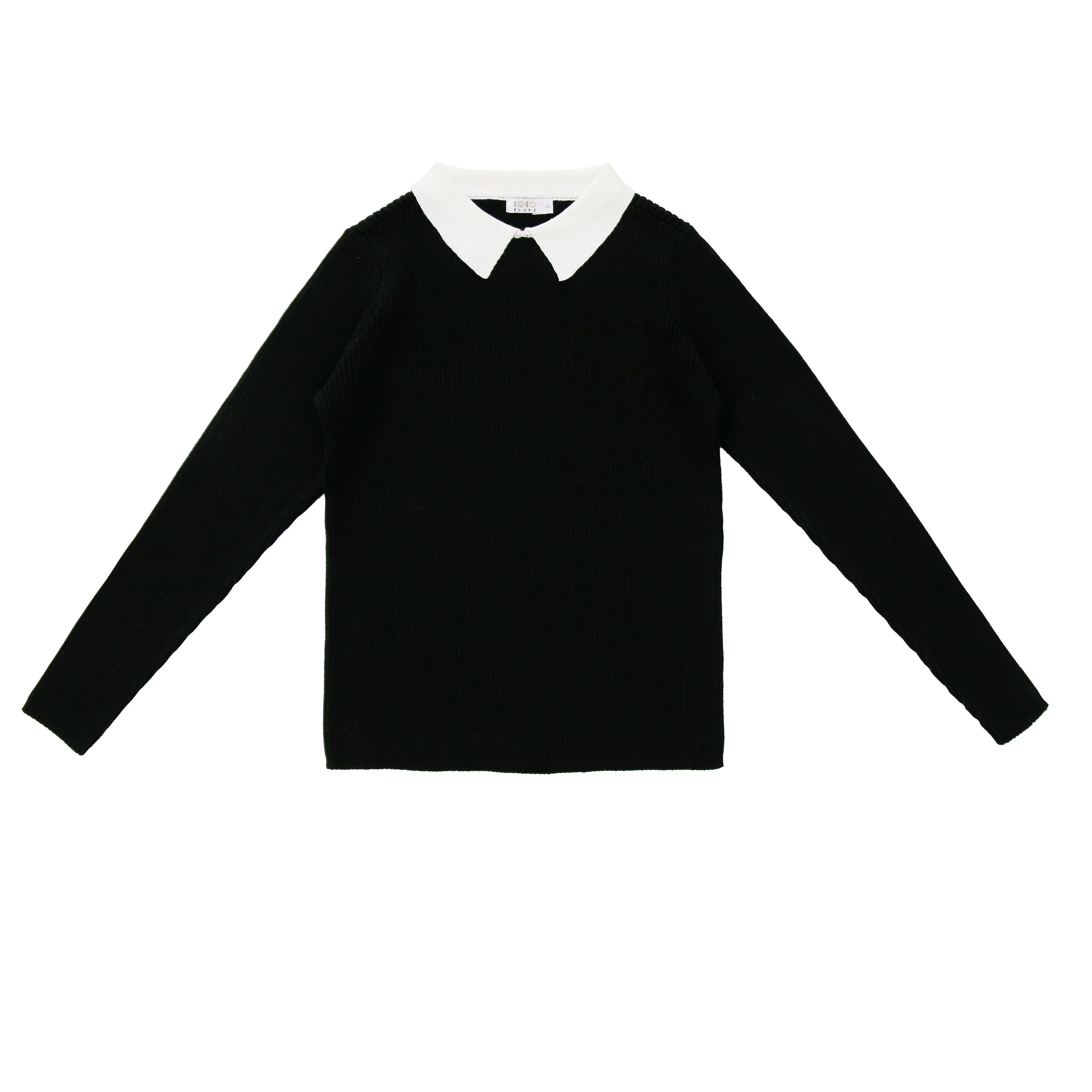 Coco Blanc Black Collared Sweater