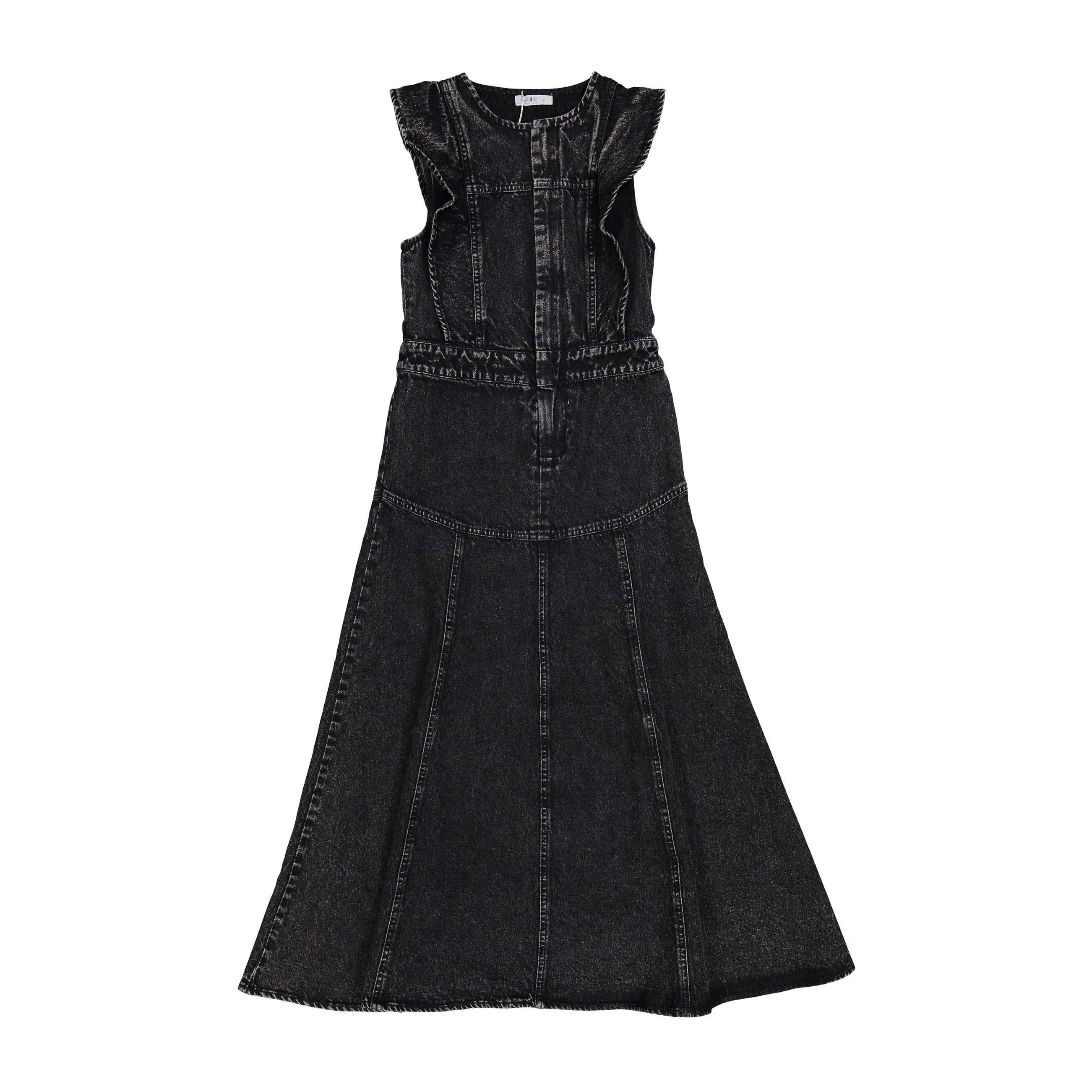 Coco Blanc Black Denim Maxi Zipper Jumper