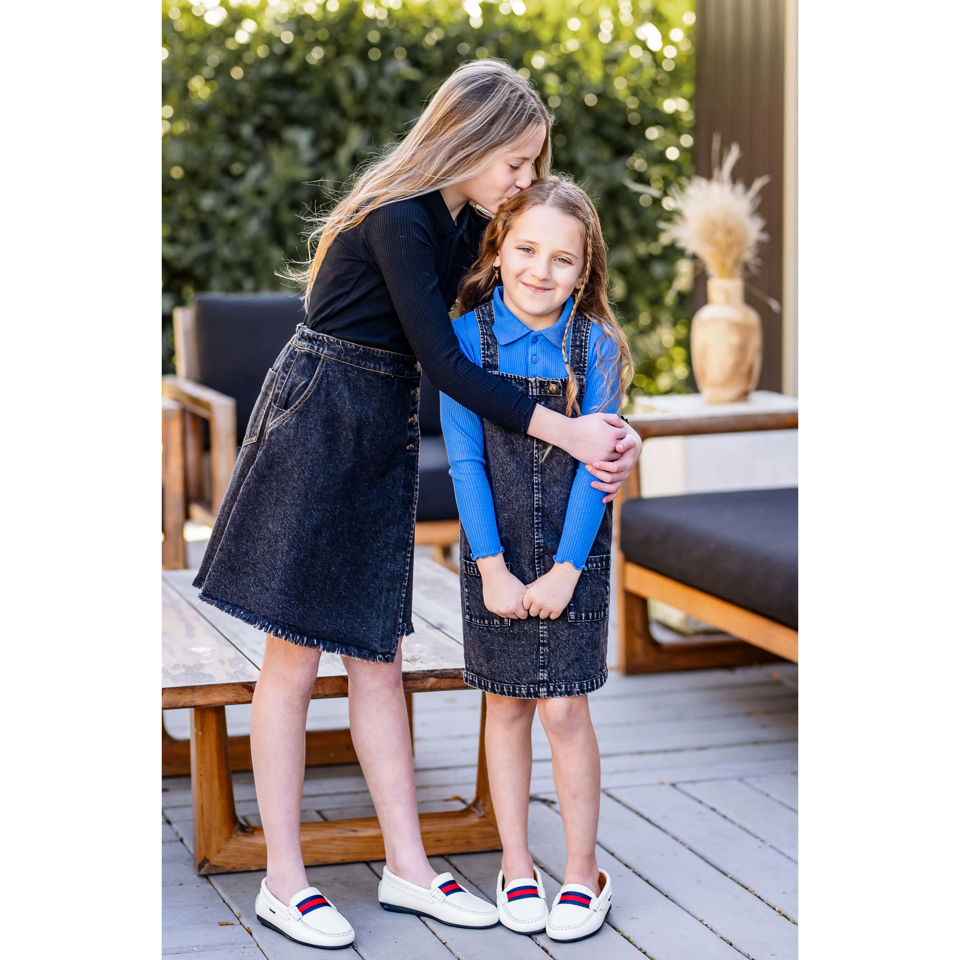 Coco Blanc Black Denim Pinafore Jumper - Image 3