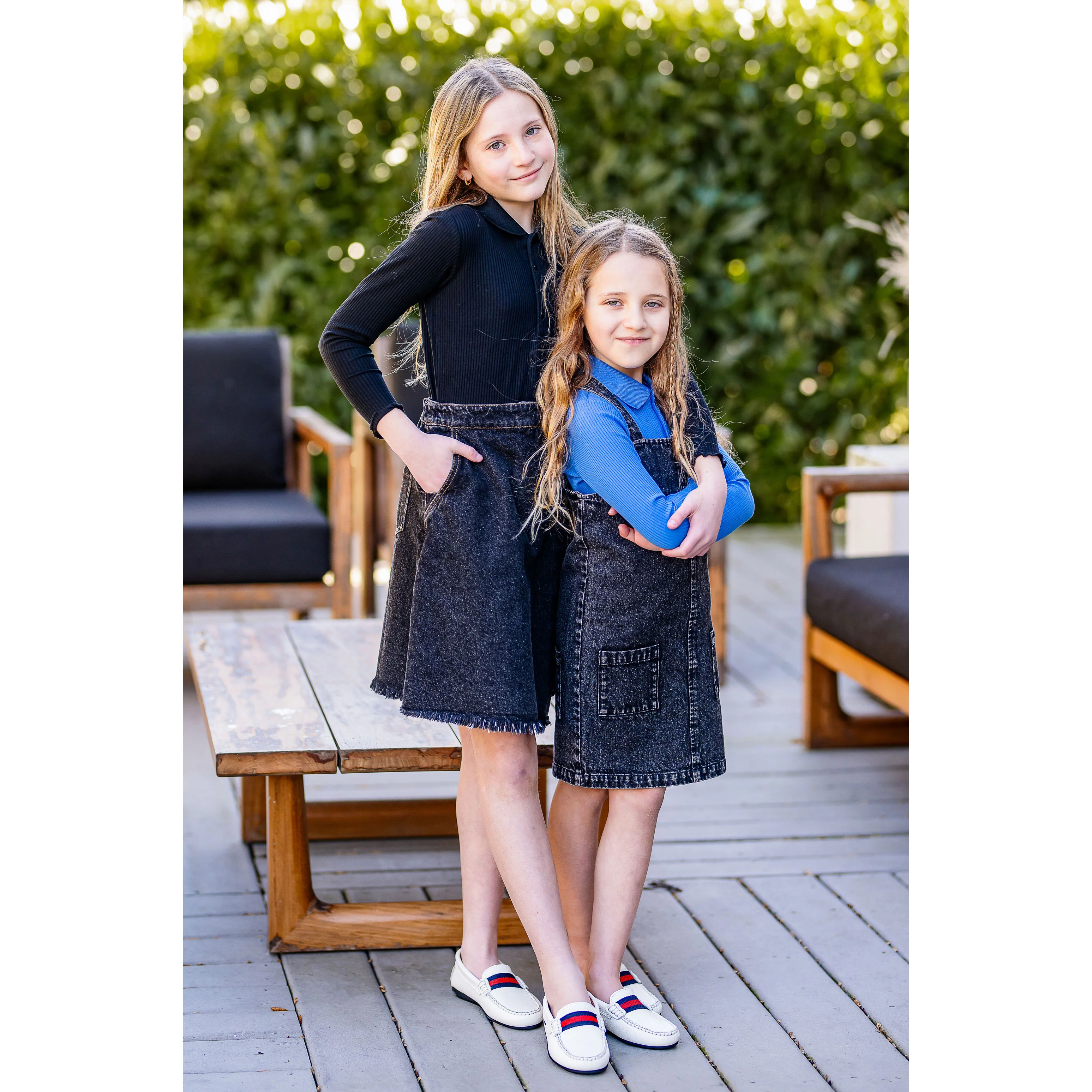 Coco Blanc Black Denim Pinafore Jumper - Image 4