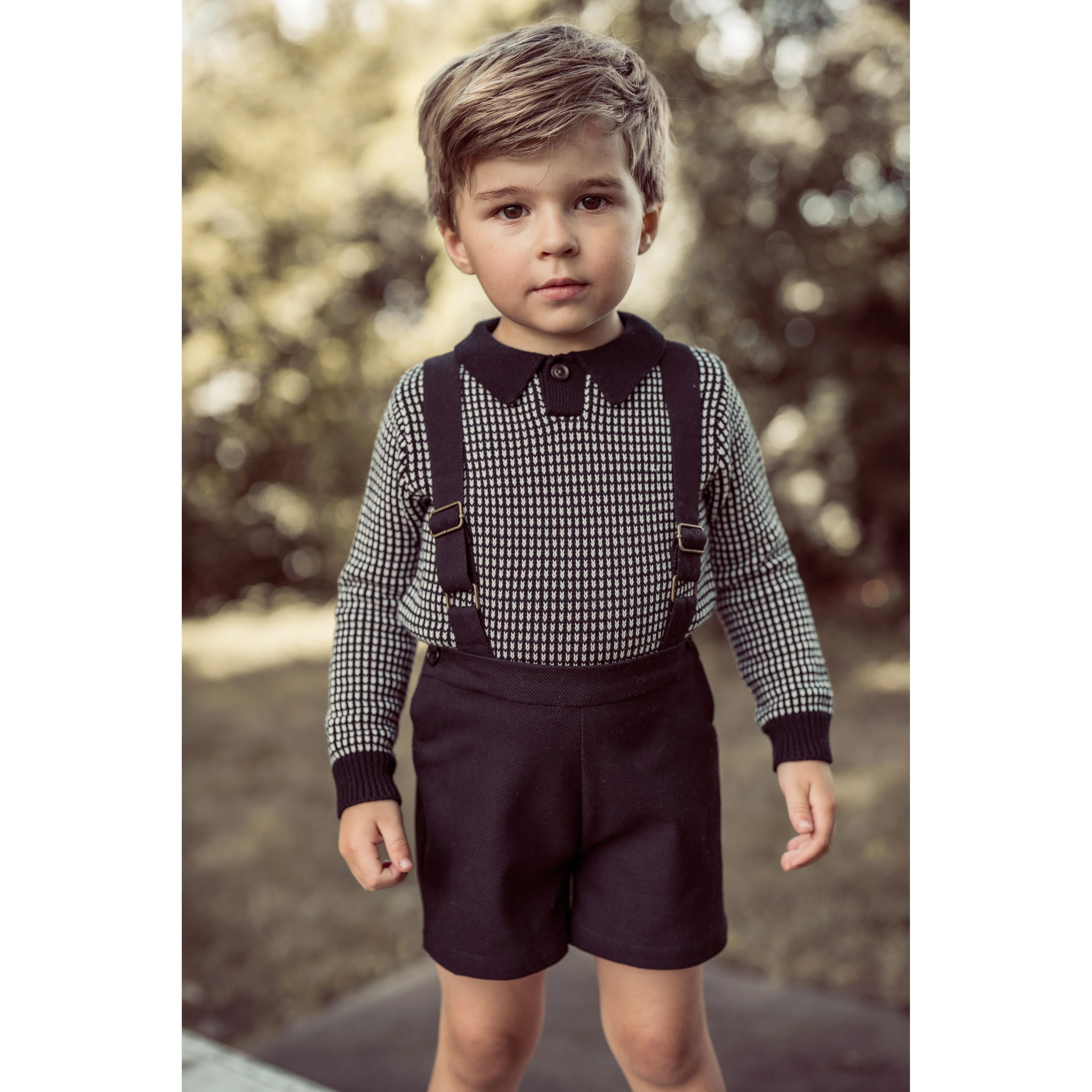 Coco Blanc Black Suspender Shorts - Image 2