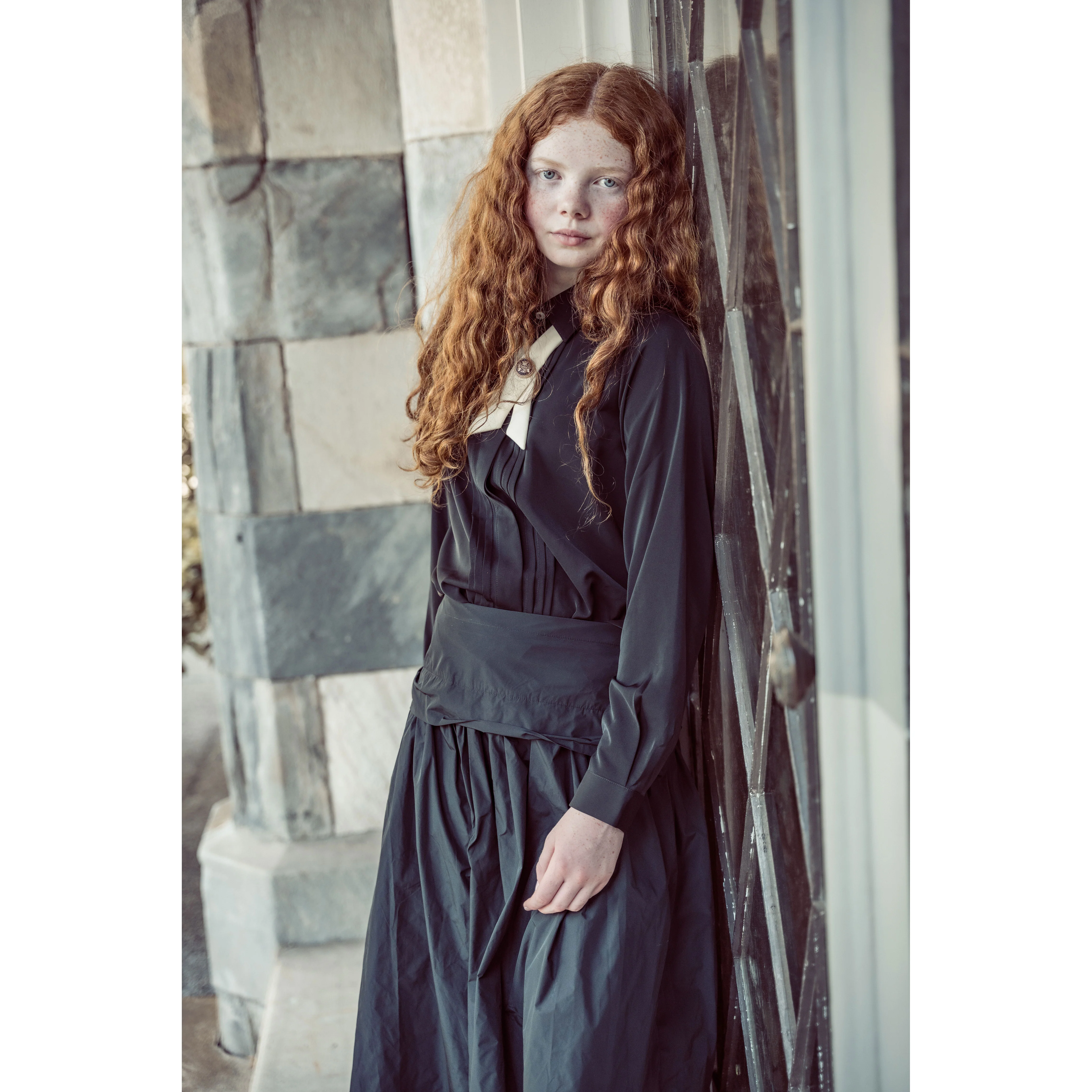 Coco Blanc Black Taffeta Skirt - Image 2