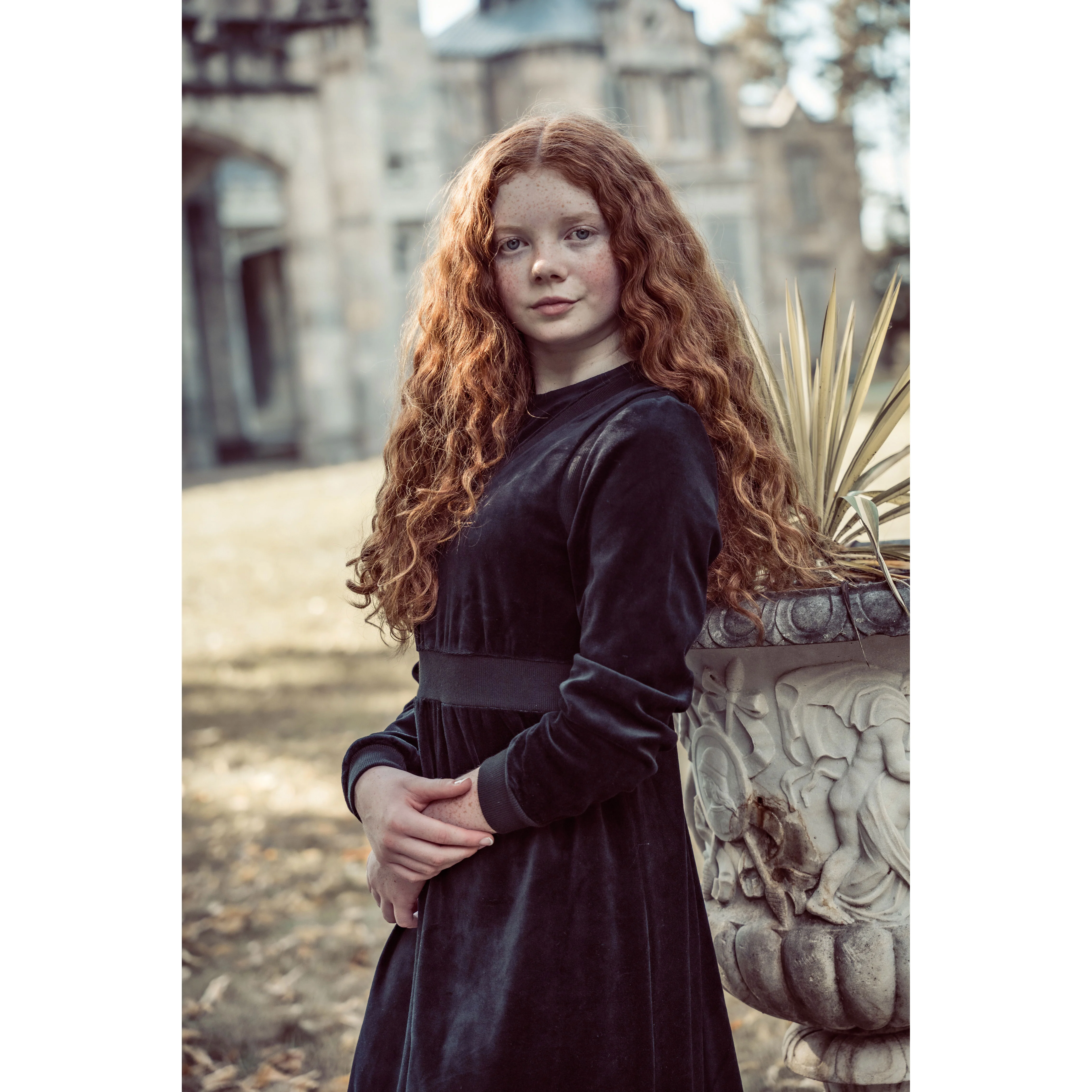 Coco Blanc Black Velour Maxi Dress - Image 4