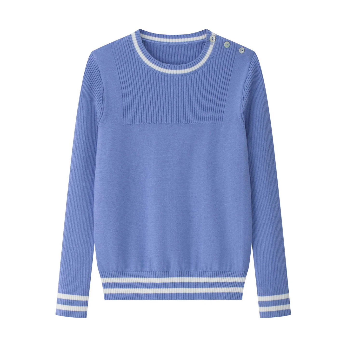 Coco Blanc Blue Crew Sweater