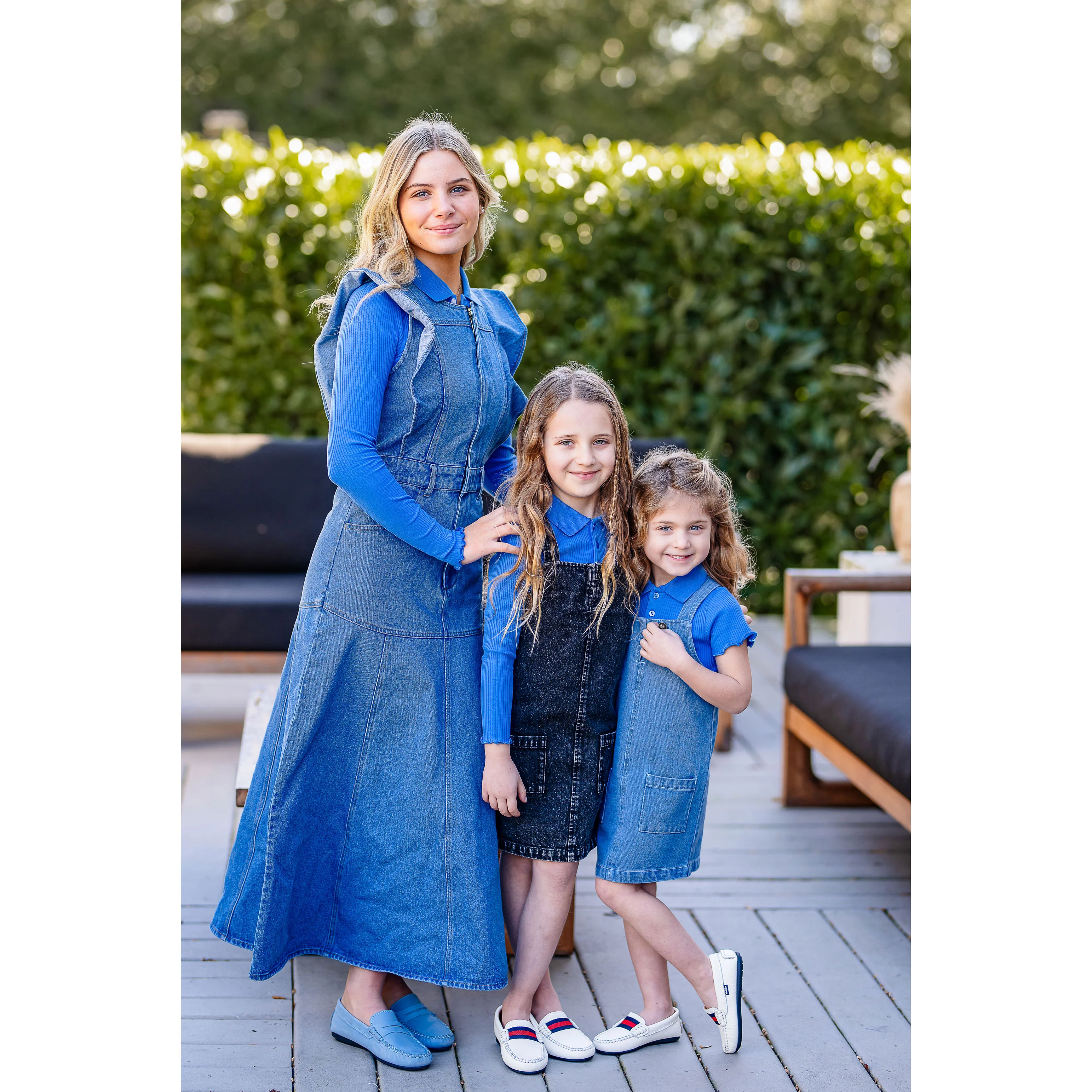 Coco Blanc Blue Denim Pinafore Jumper - Image 3