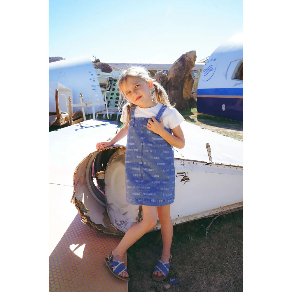 Coco Blanc Blue Denim Printed Jumper - Image 2