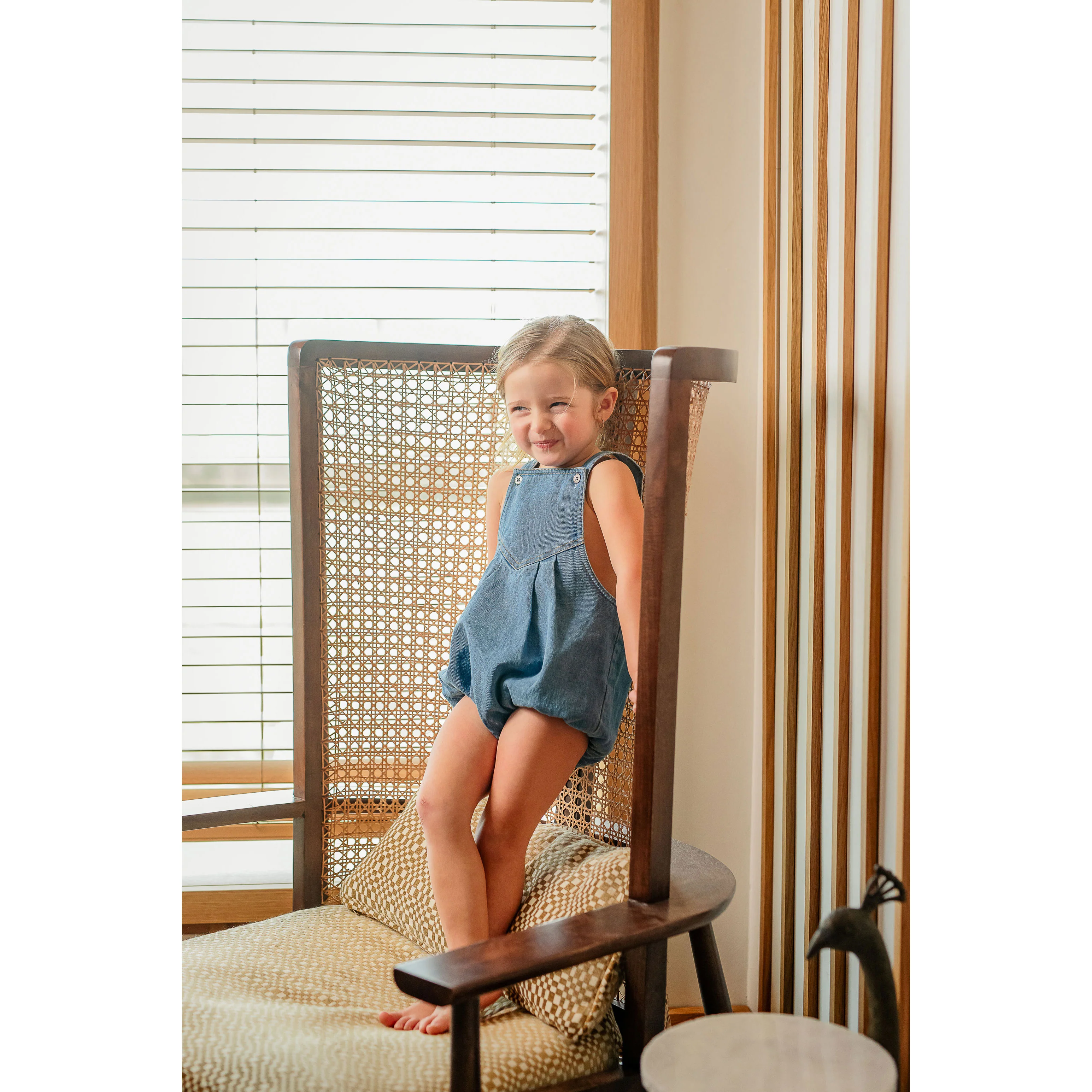 Coco Blanc Blue Denim Romper - Image 2