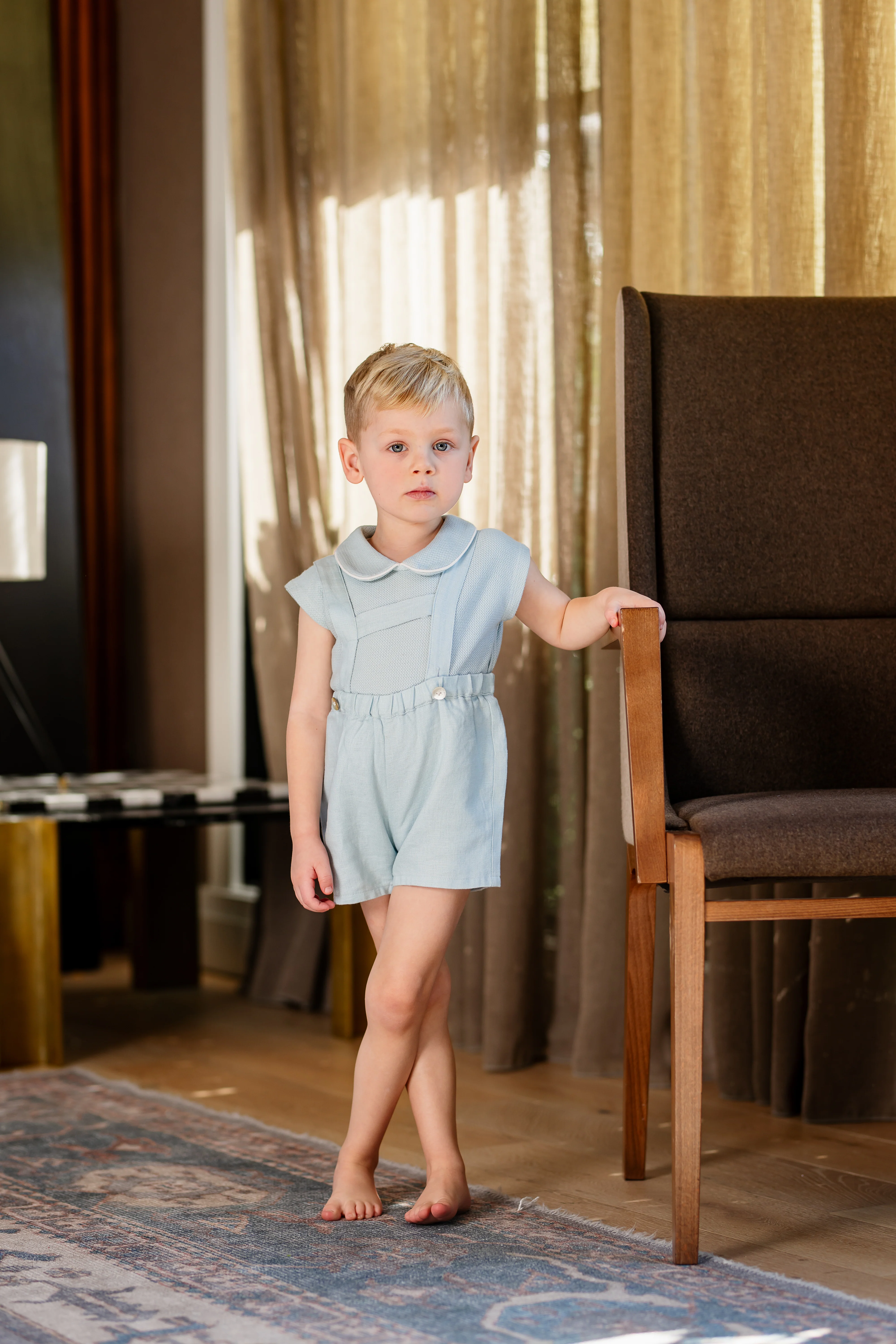 Coco Blanc Blue Overalls - Image 2