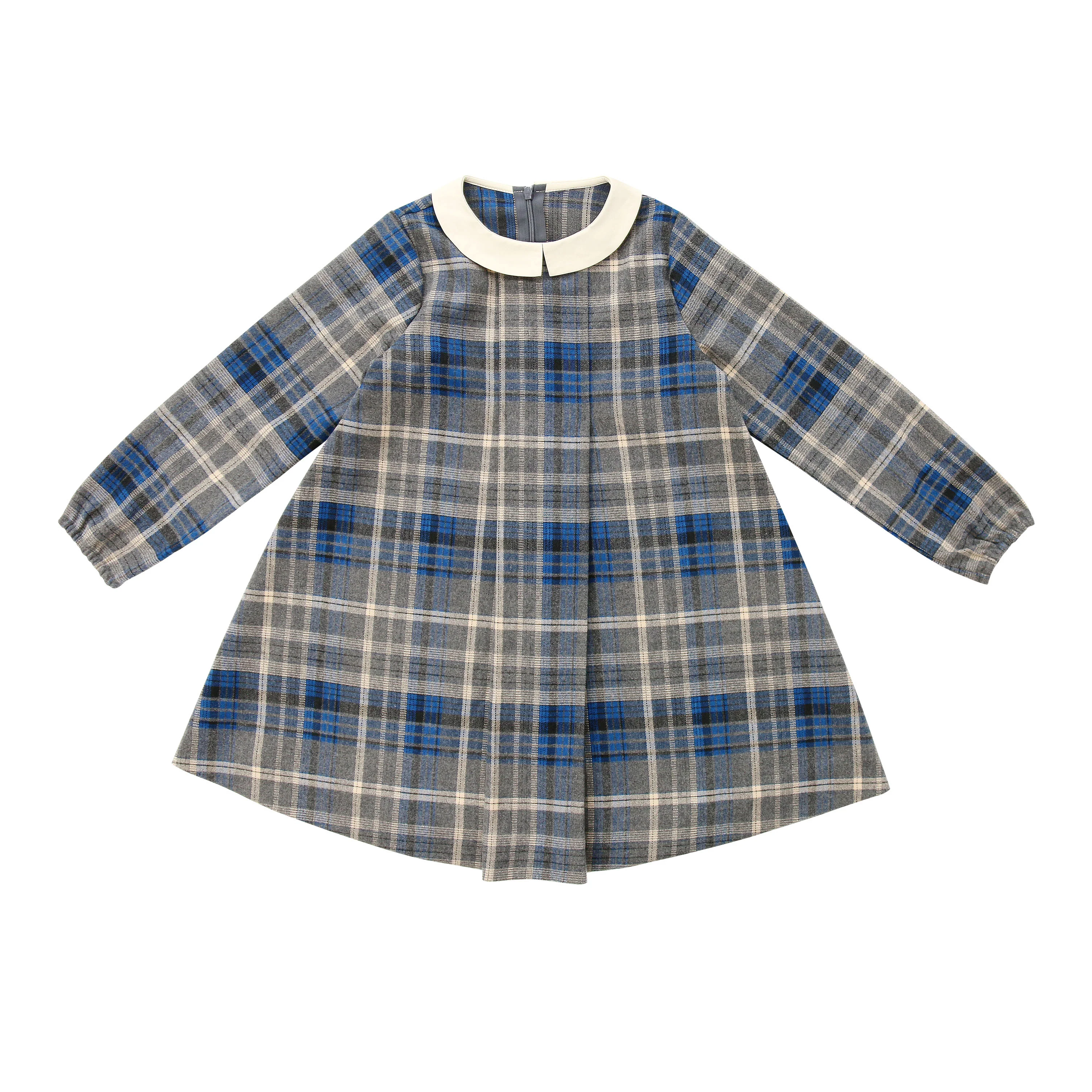 Coco Blanc Blue Plaid Dress