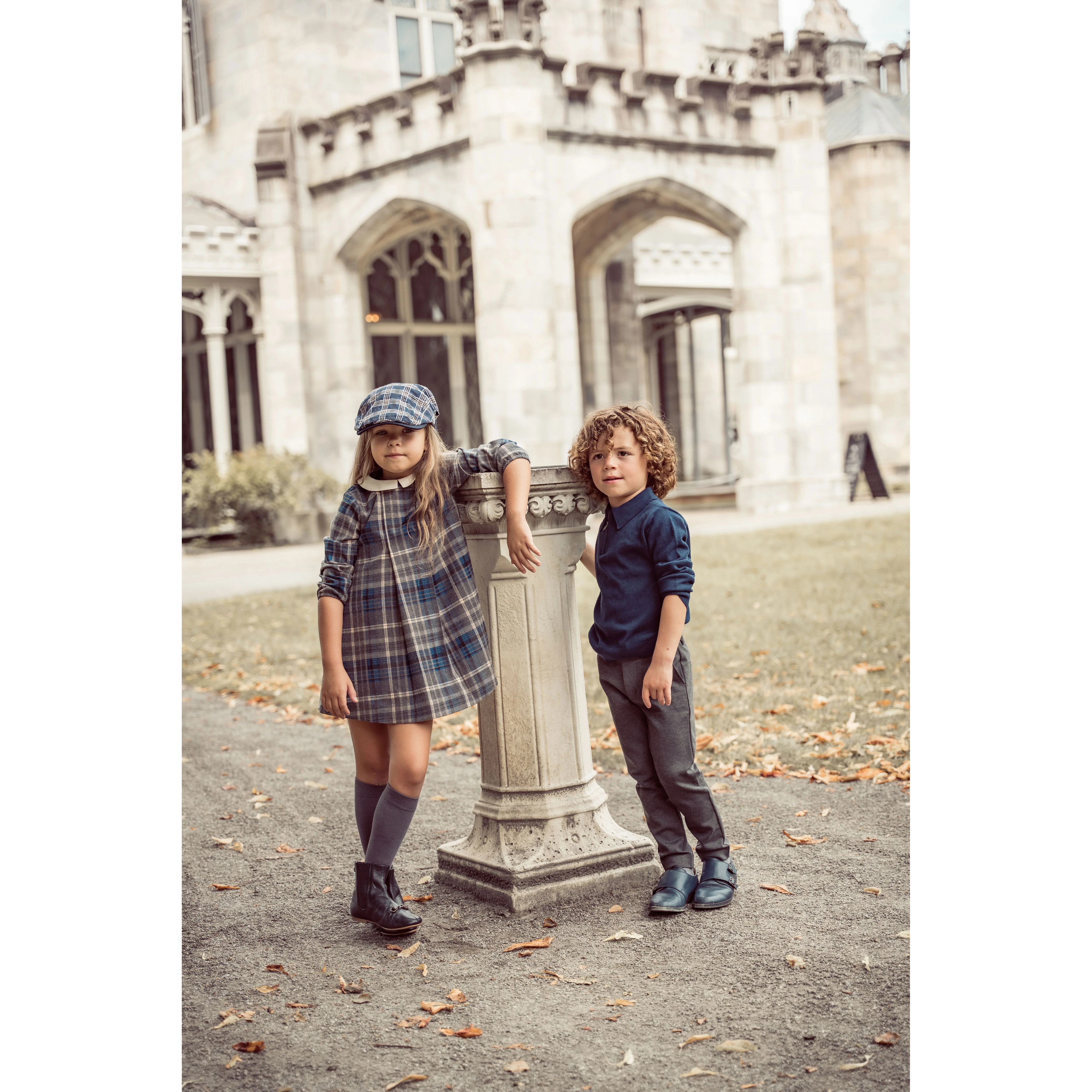 Coco Blanc Blue Plaid Dress - Image 2