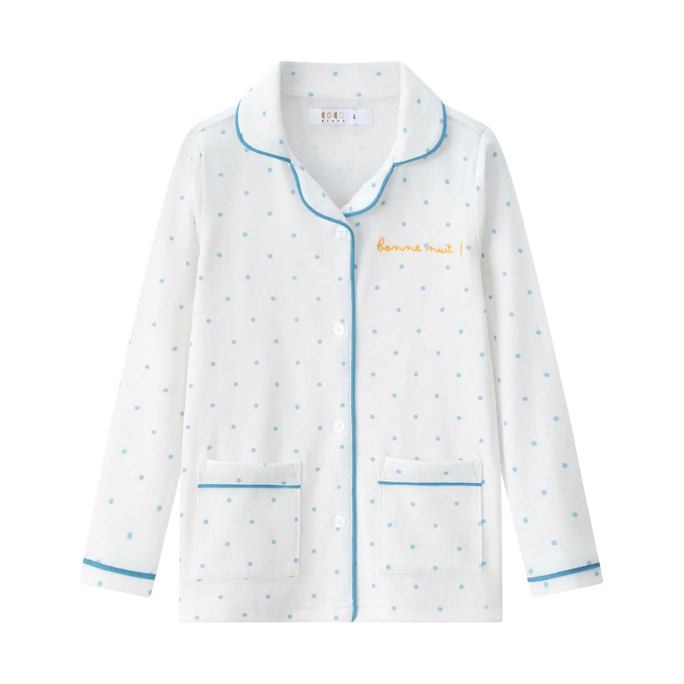 Coco Blanc Blue Polka Dot Pjs - Image 2