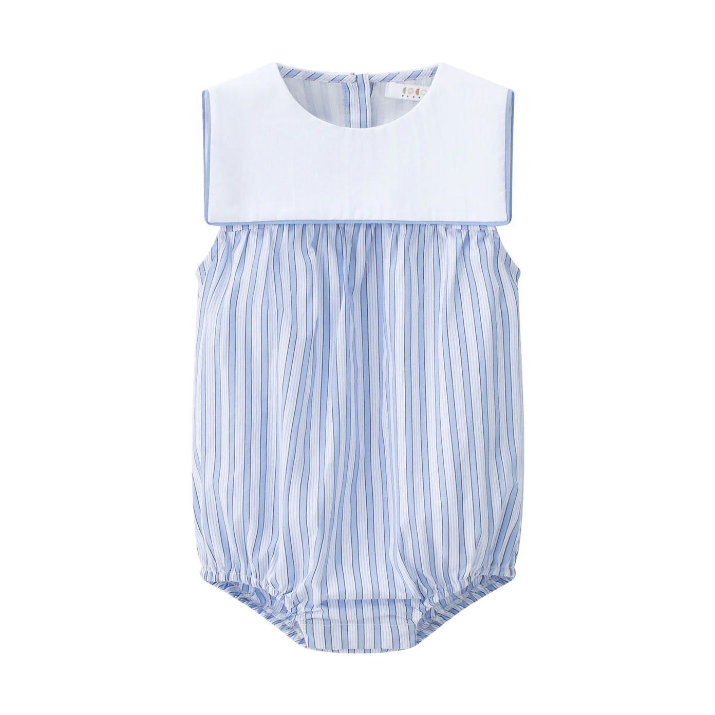 Coco Blanc Blue Striped Sailor Romper
