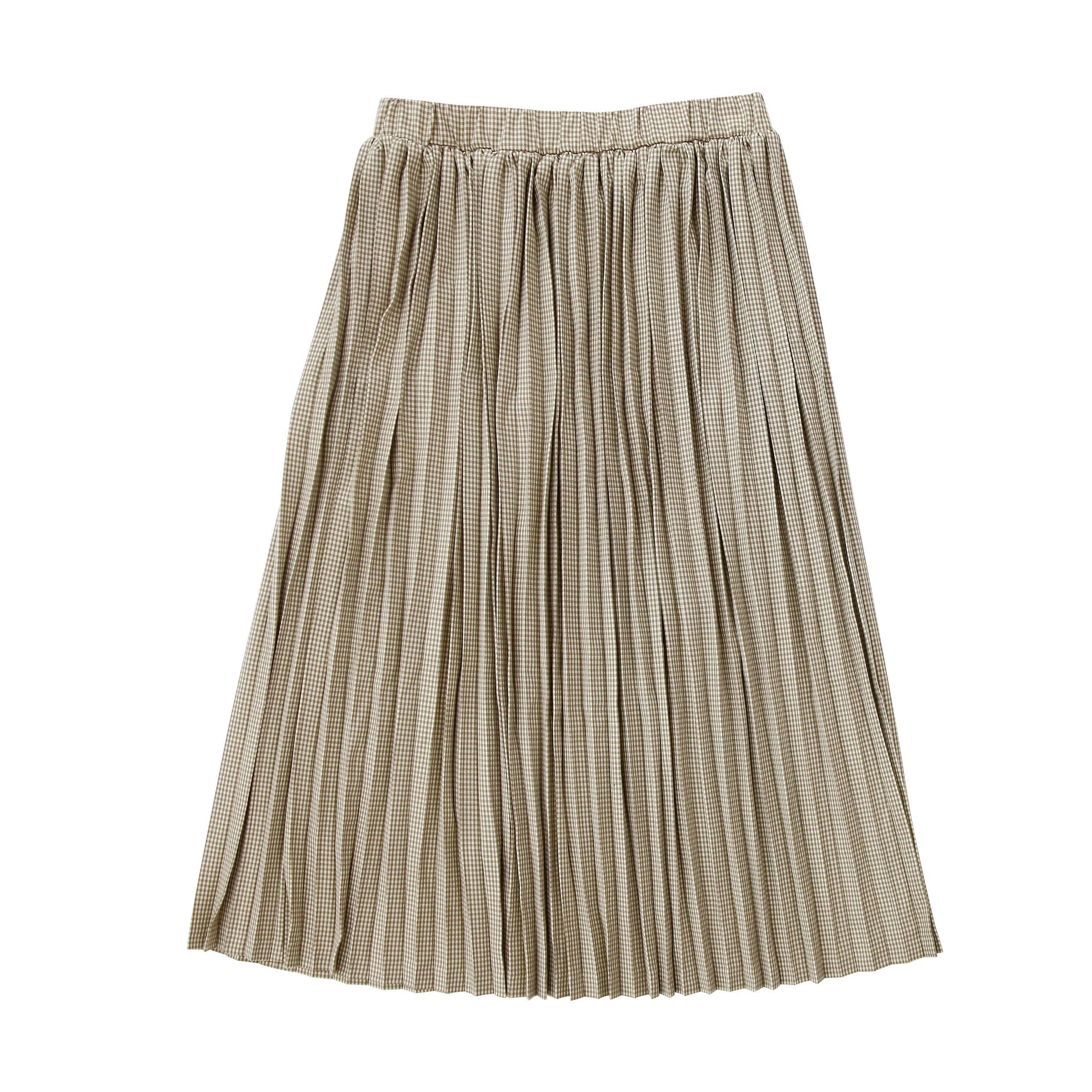 Coco Blanc Brown Gingham Maxi Skirt