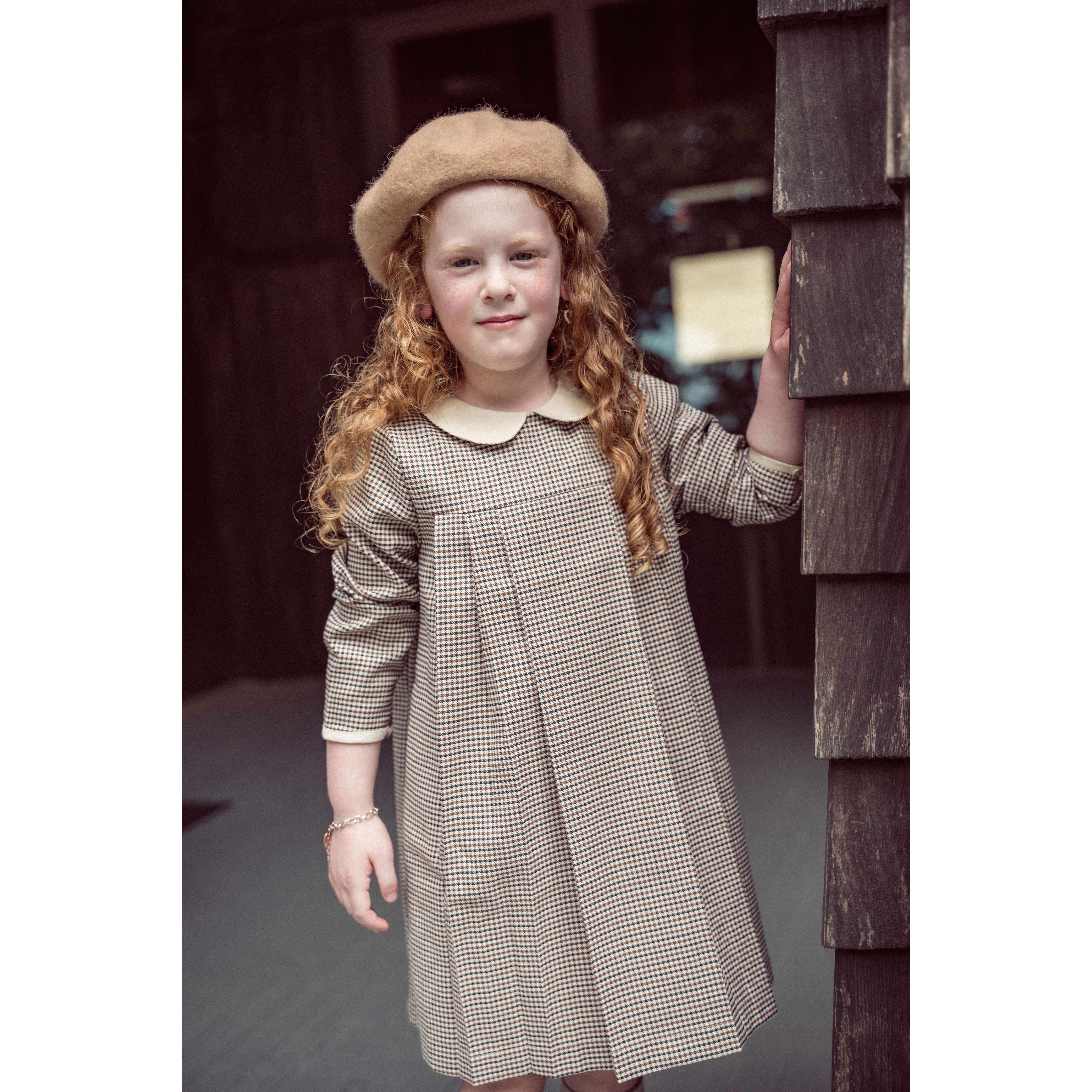 Coco Blanc Brown Houndstooth Dress - Image 2