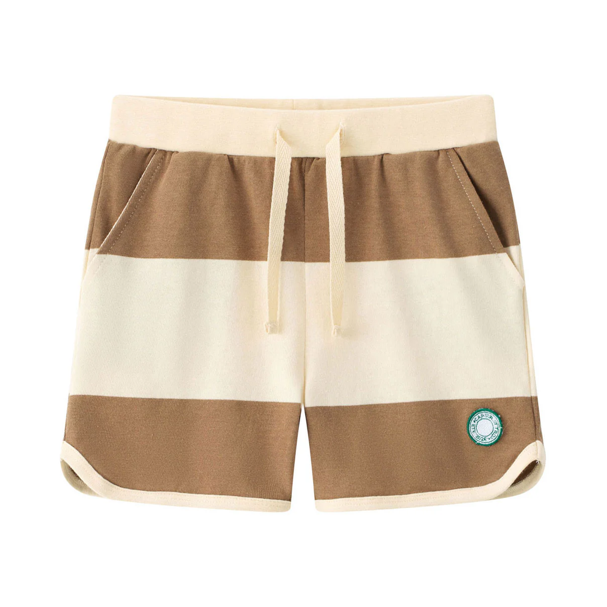 Coco Blanc Brown Stripe Shorts
