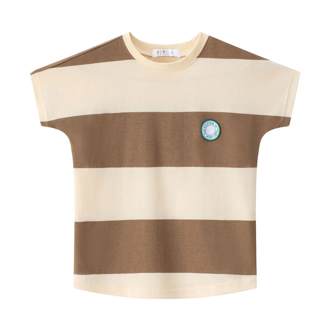Coco Blanc Brown Stripe Tee