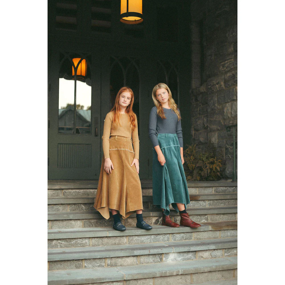 Coco Blanc Carmel Corduroy Skirt - Image 2