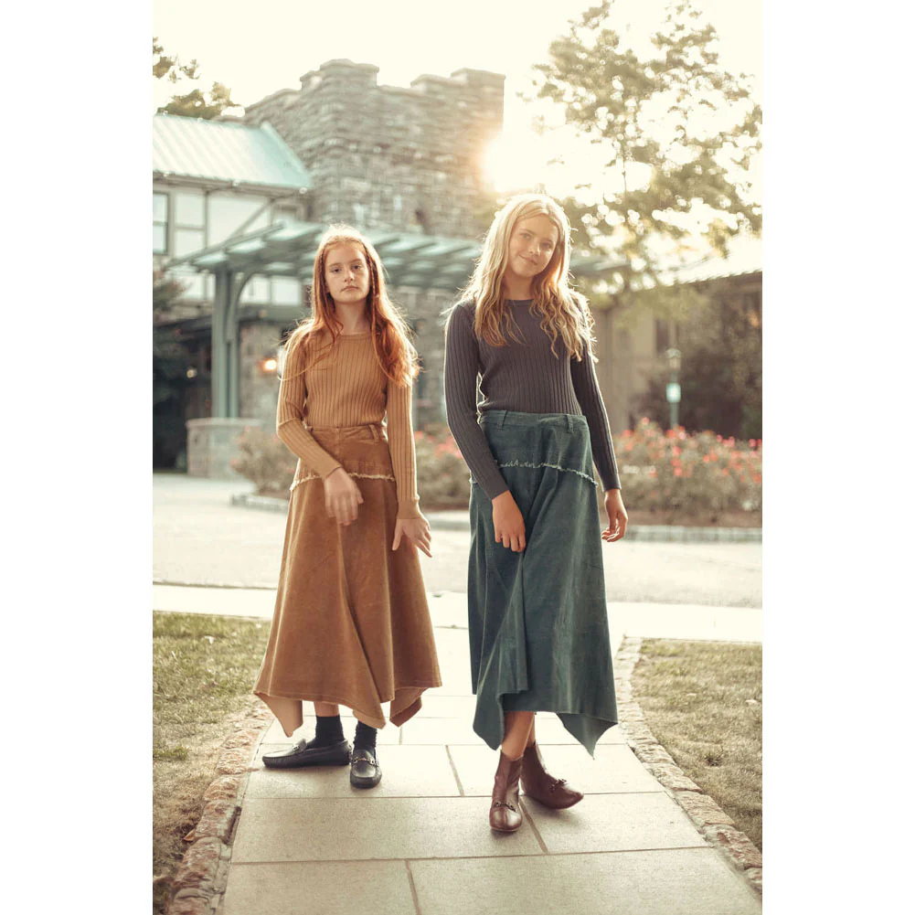 Coco Blanc Carmel Corduroy Skirt - Image 3