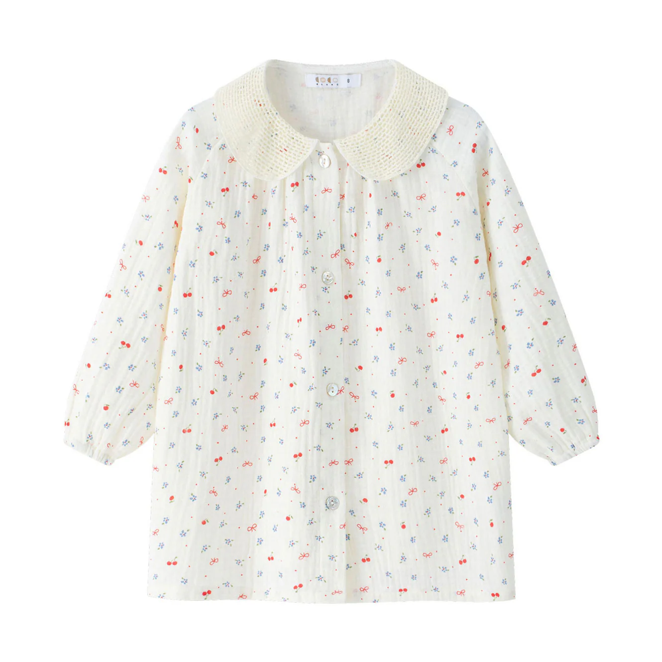 Coco Blanc Cherry Guaze Blouse