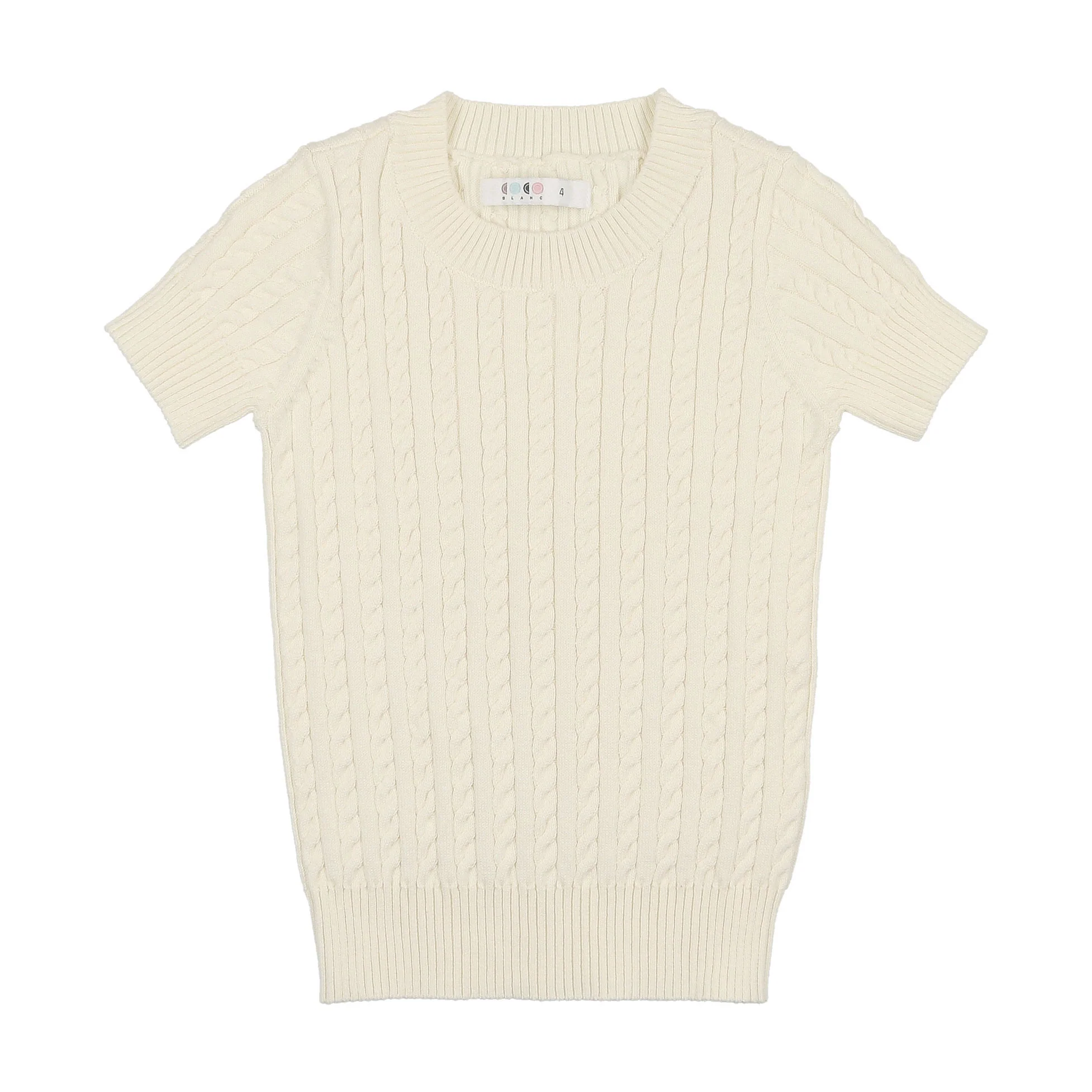 Coco Blanc Cream Cabled Sweater