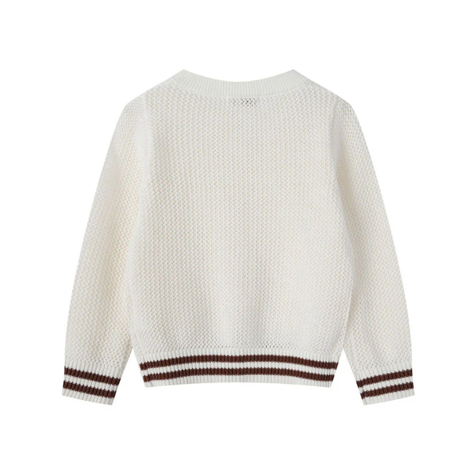 Coco Blanc Cream Crochet Cardigan - Image 3