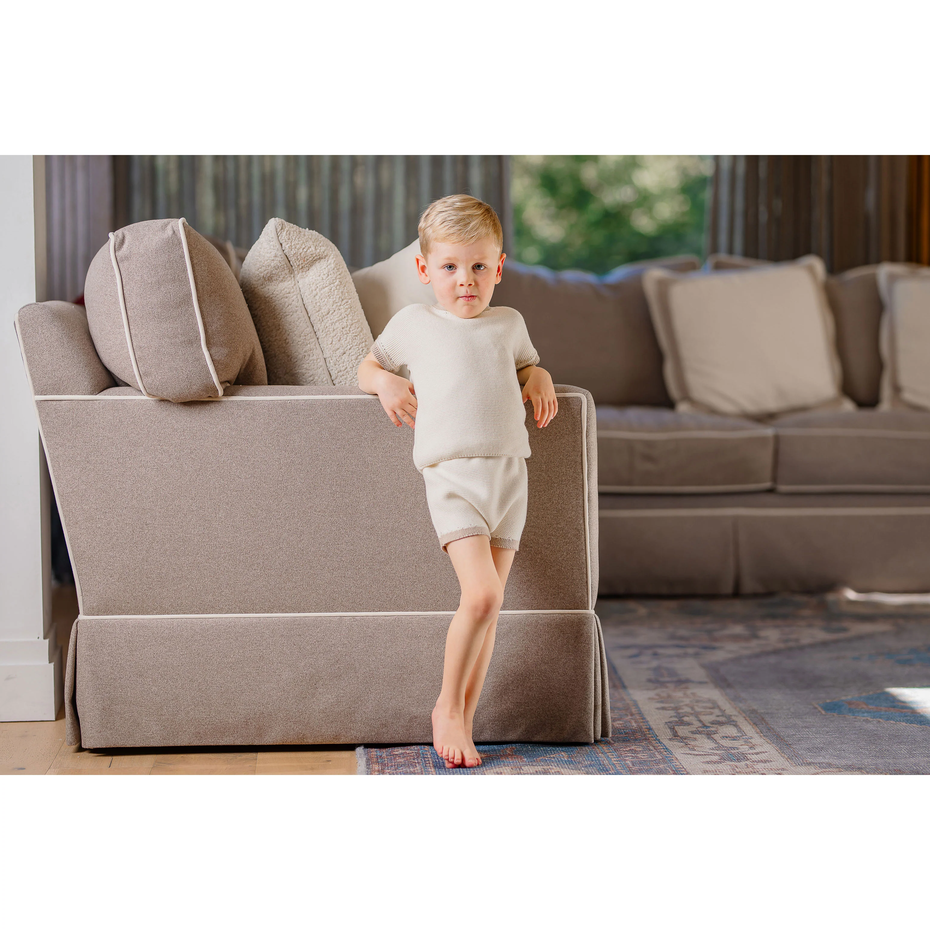 Coco Blanc Cream Knit Colorblock Set - Image 4