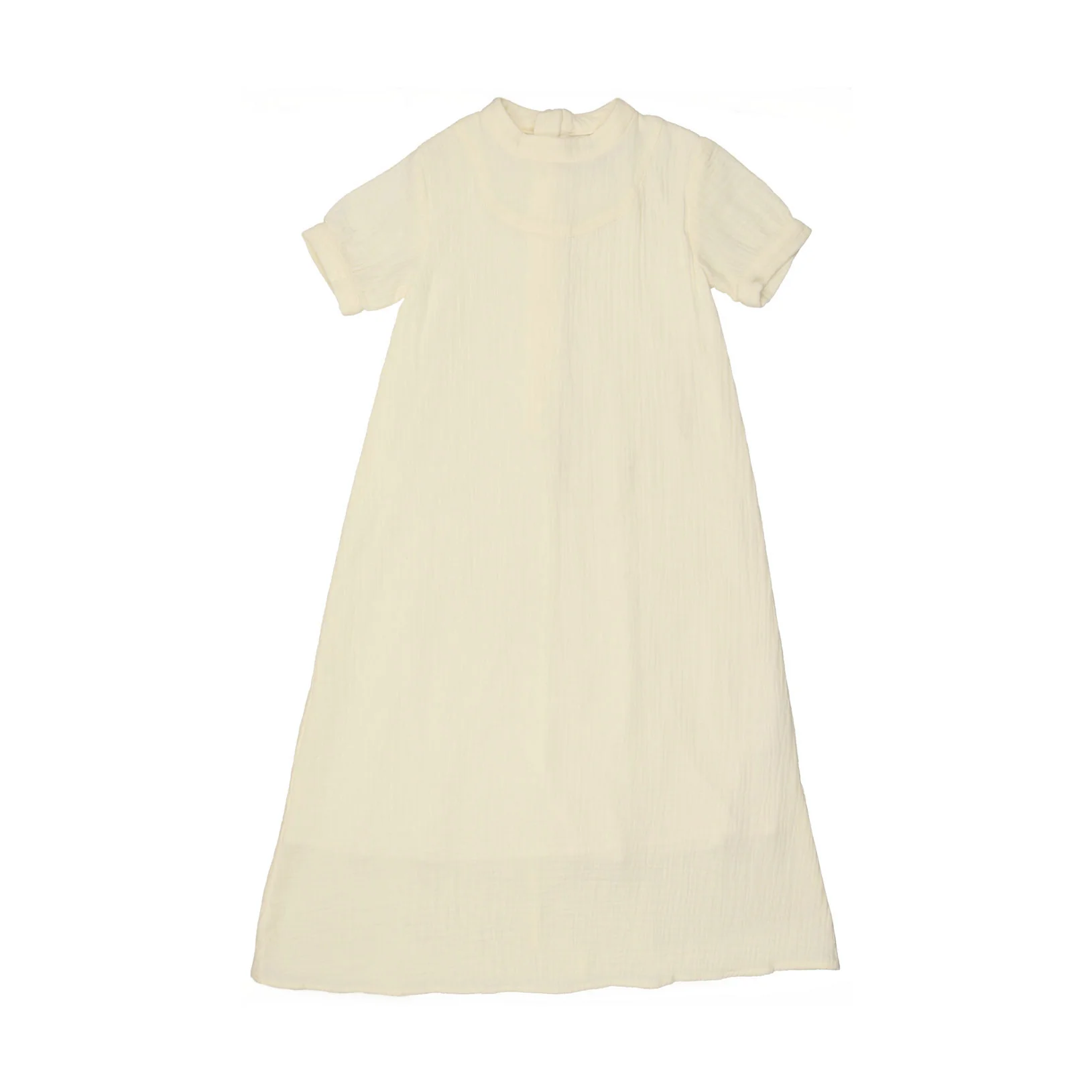 Coco Blanc Cream Short Sleeve Gauze Robe