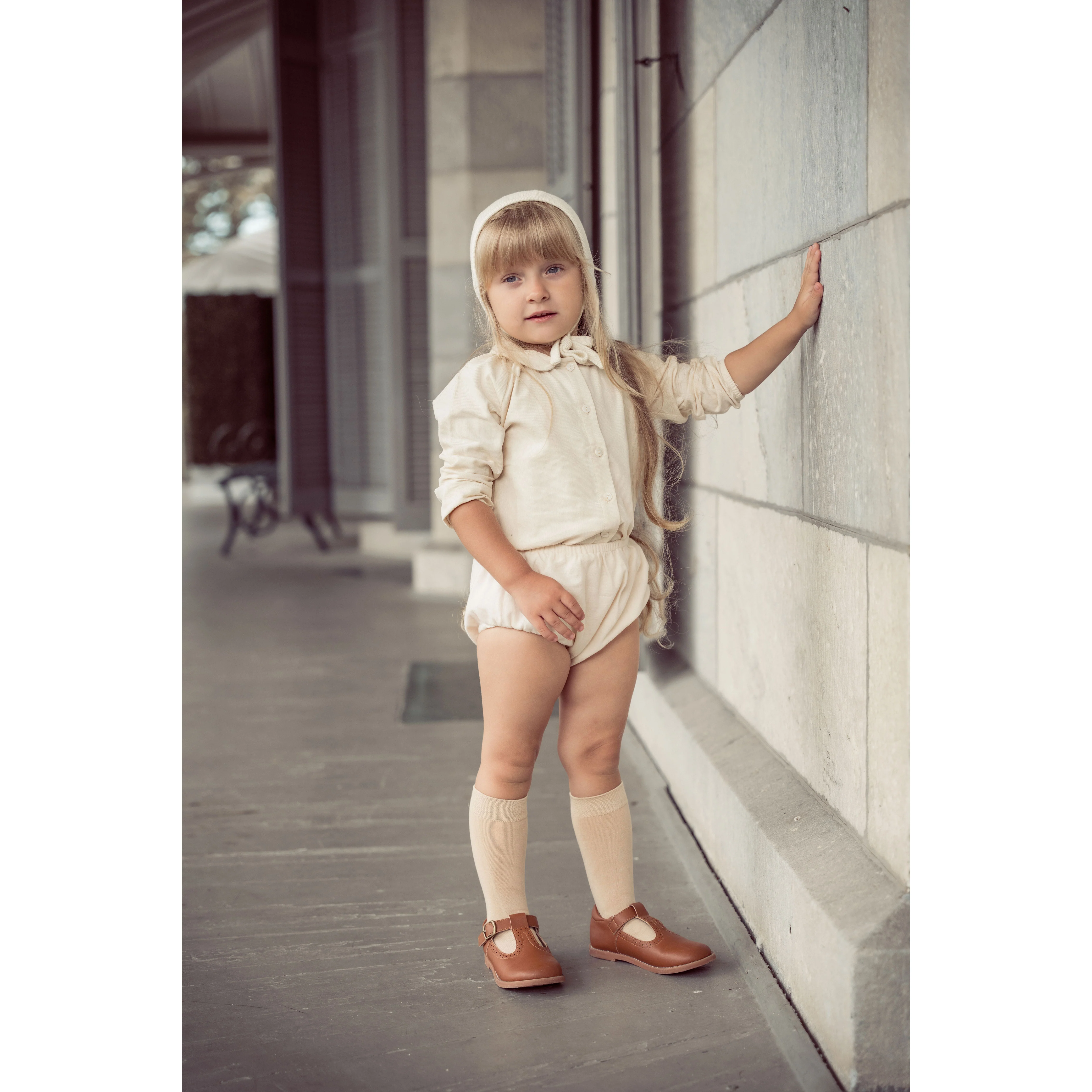 Coco Blanc Cream Square Neck Bloomer Set - Image 2