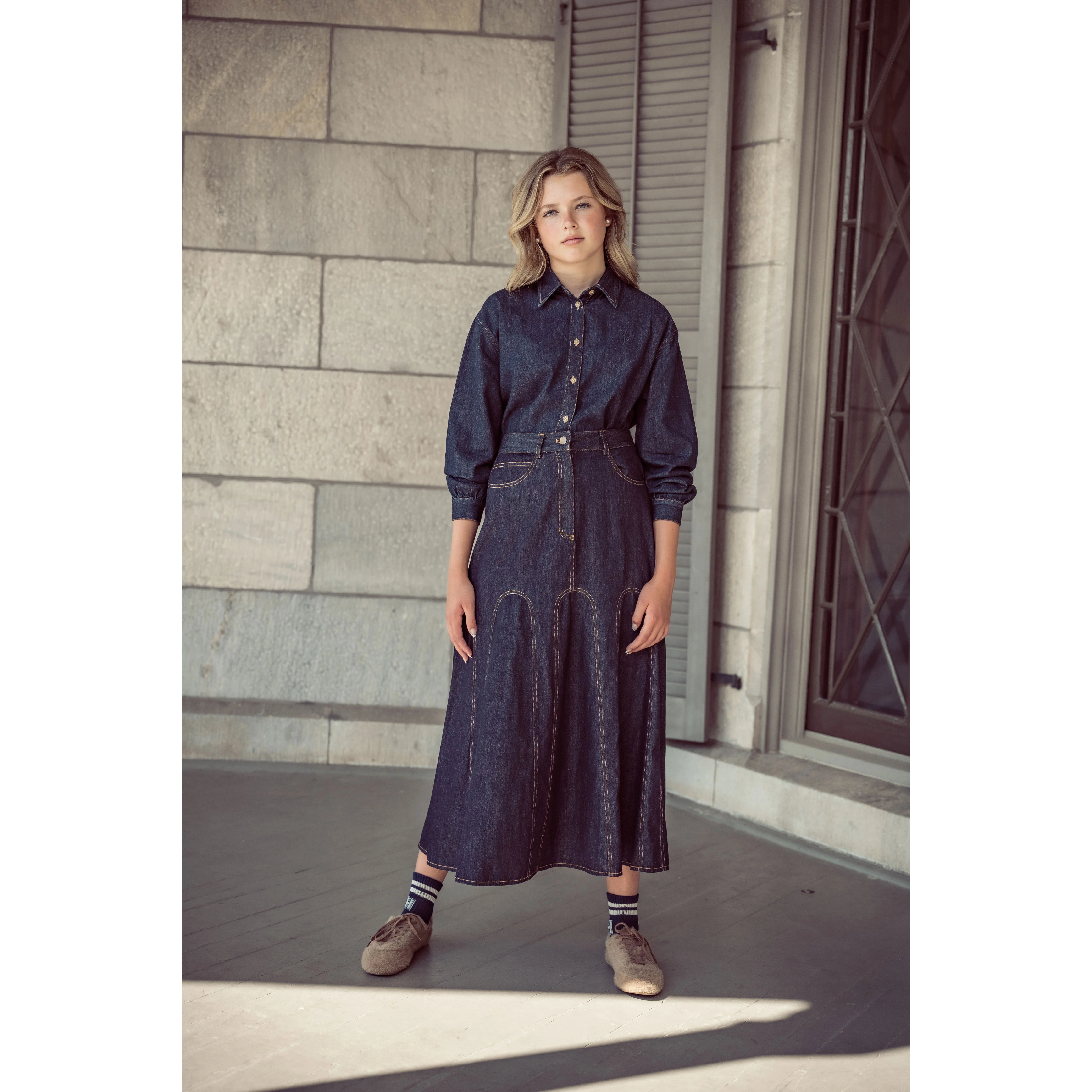 Coco Blanc Denim Skirt - Image 2