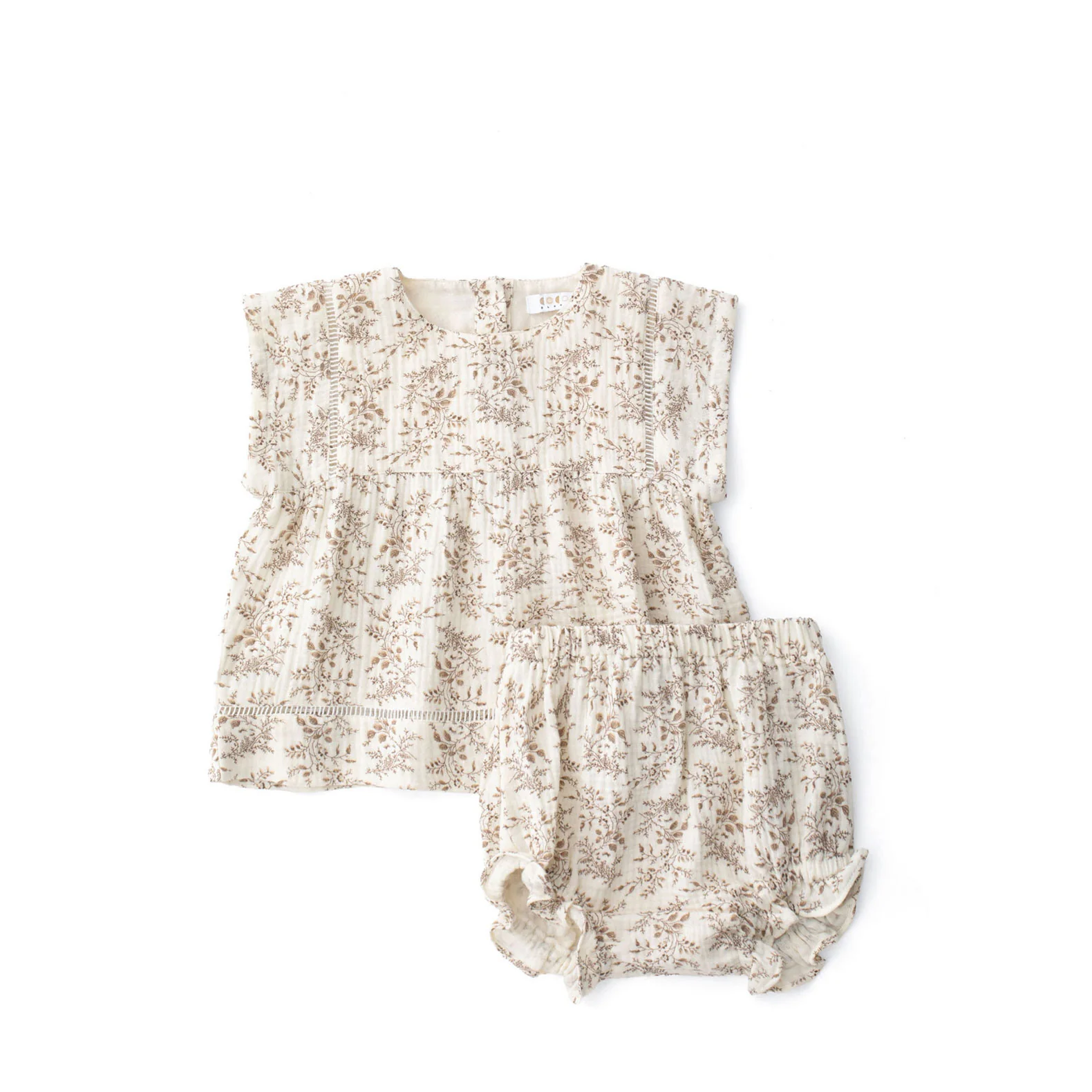 Coco Blanc Floral Bloomer Set