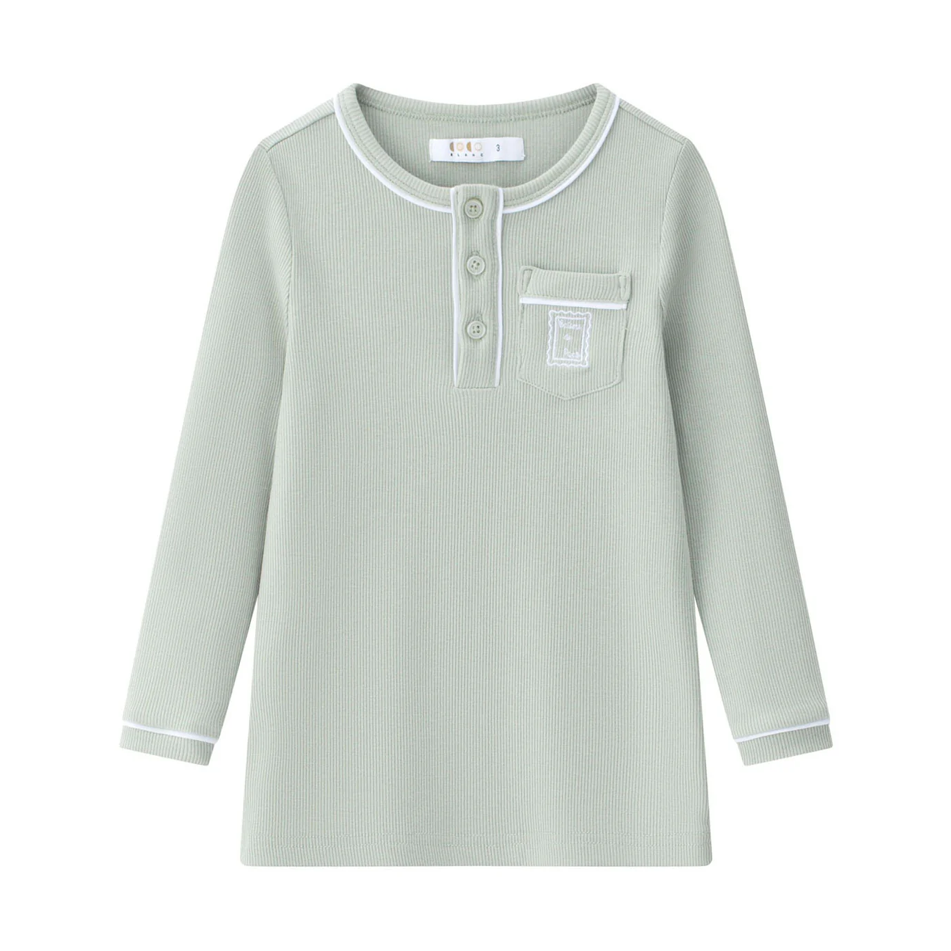 Coco Blanc Green Henley Pjs - Image 2