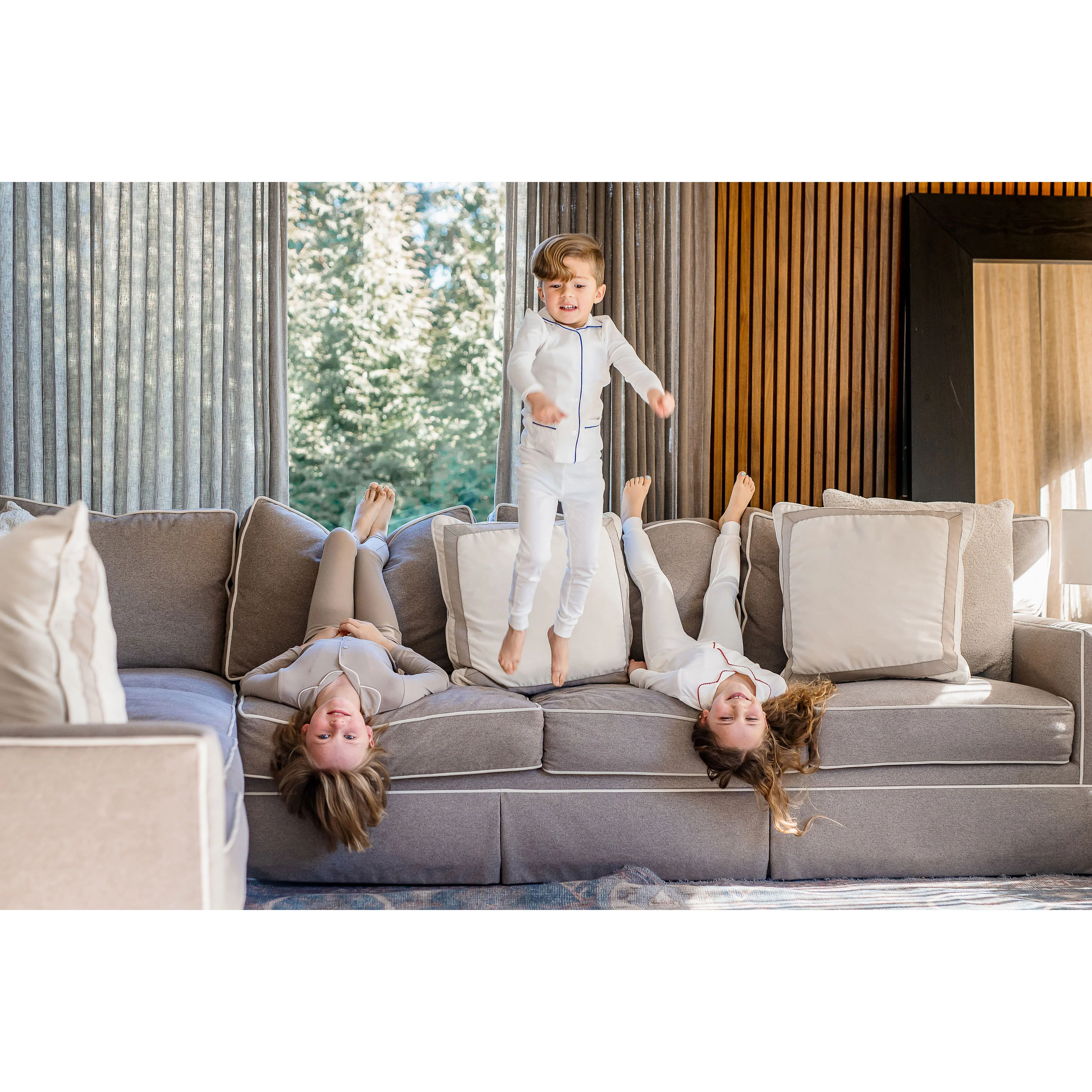 Coco Blanc Ivory/Cobalt Grandpa Pajamas - Image 3